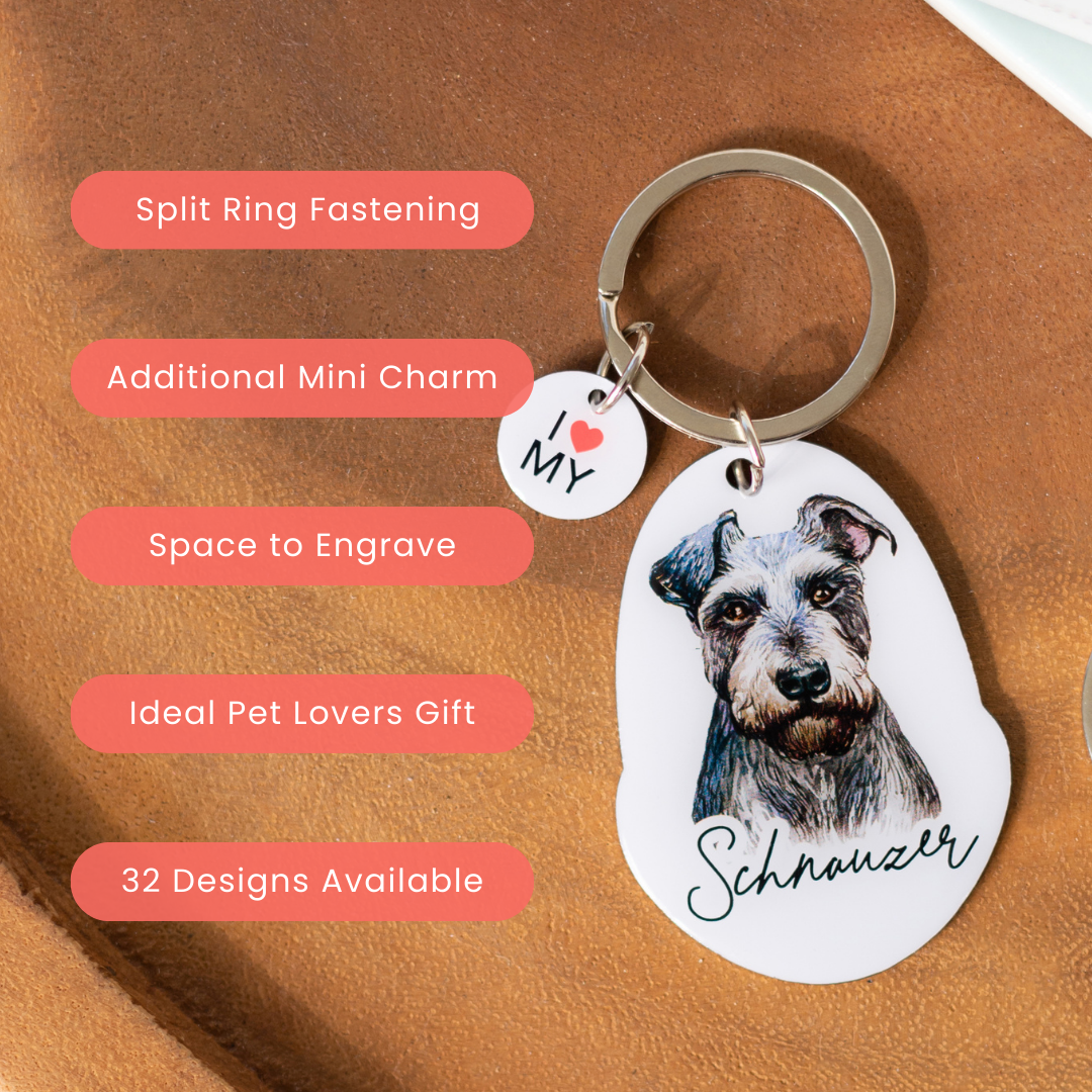 Splosh Pet Keyring - Schnauzer