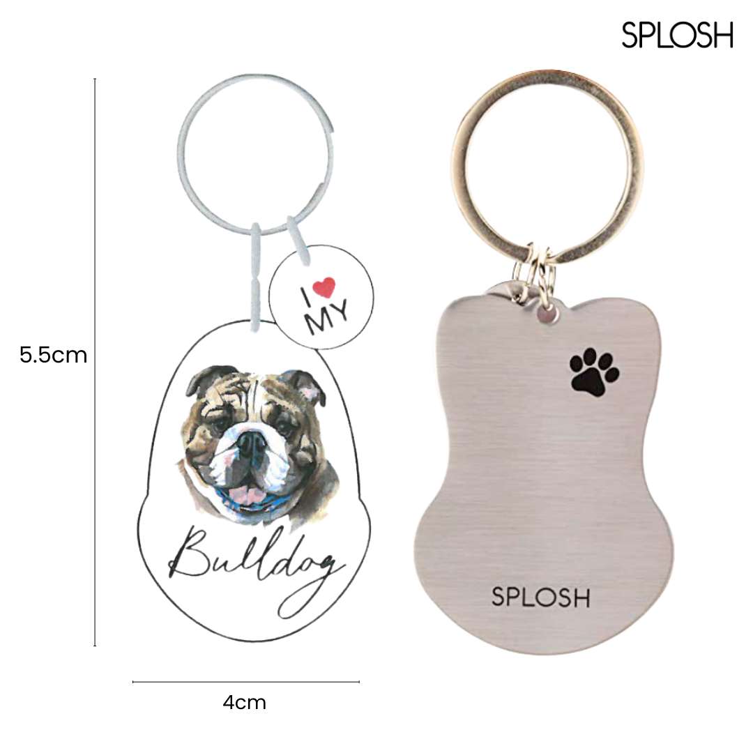 Splosh Pet Keyring - Bulldog