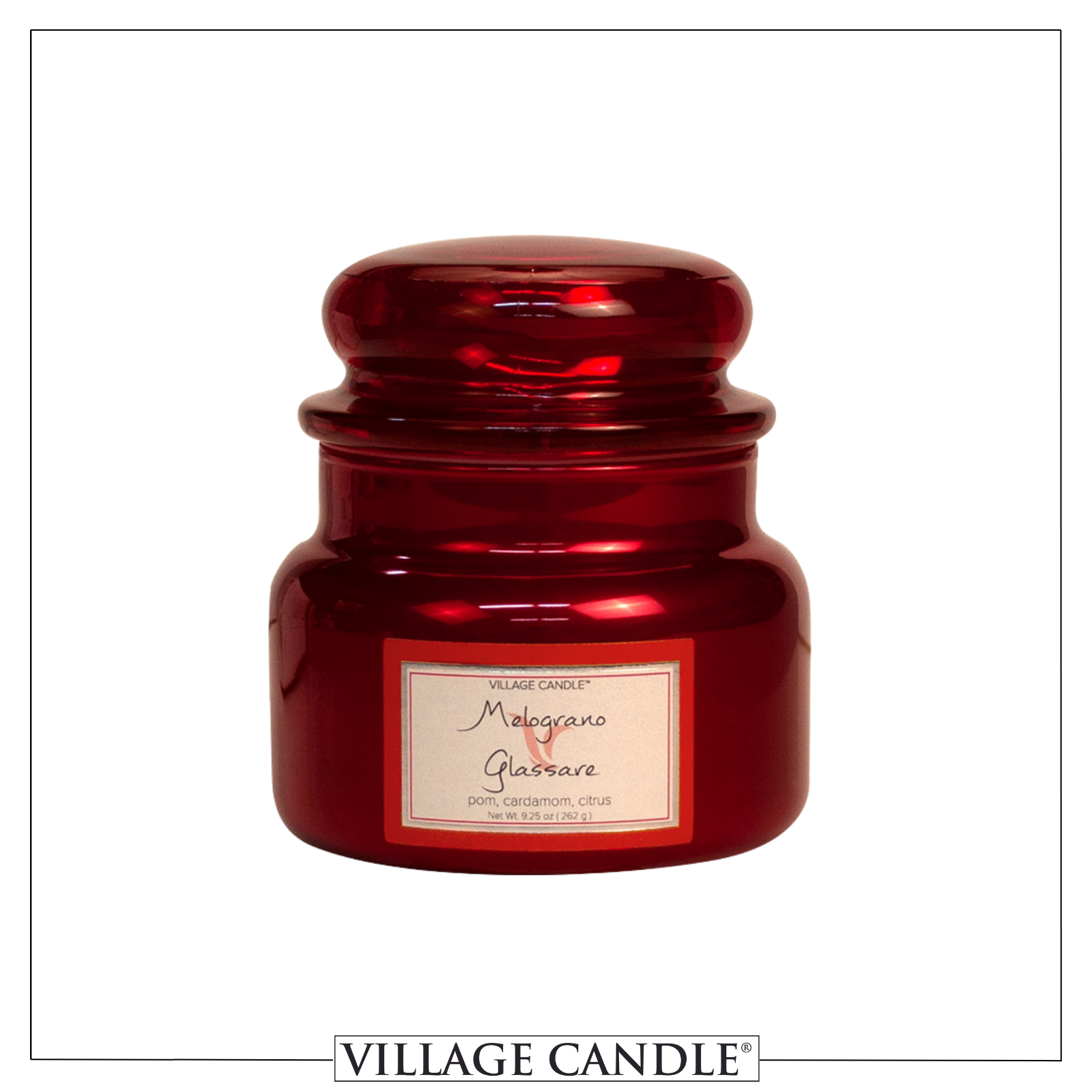 Village Candle Metallic Small Jar - Melograno Glassare