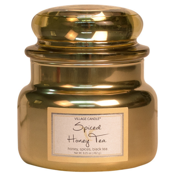 Village Candle Metallic Small Jar - Spiced Honey Tea