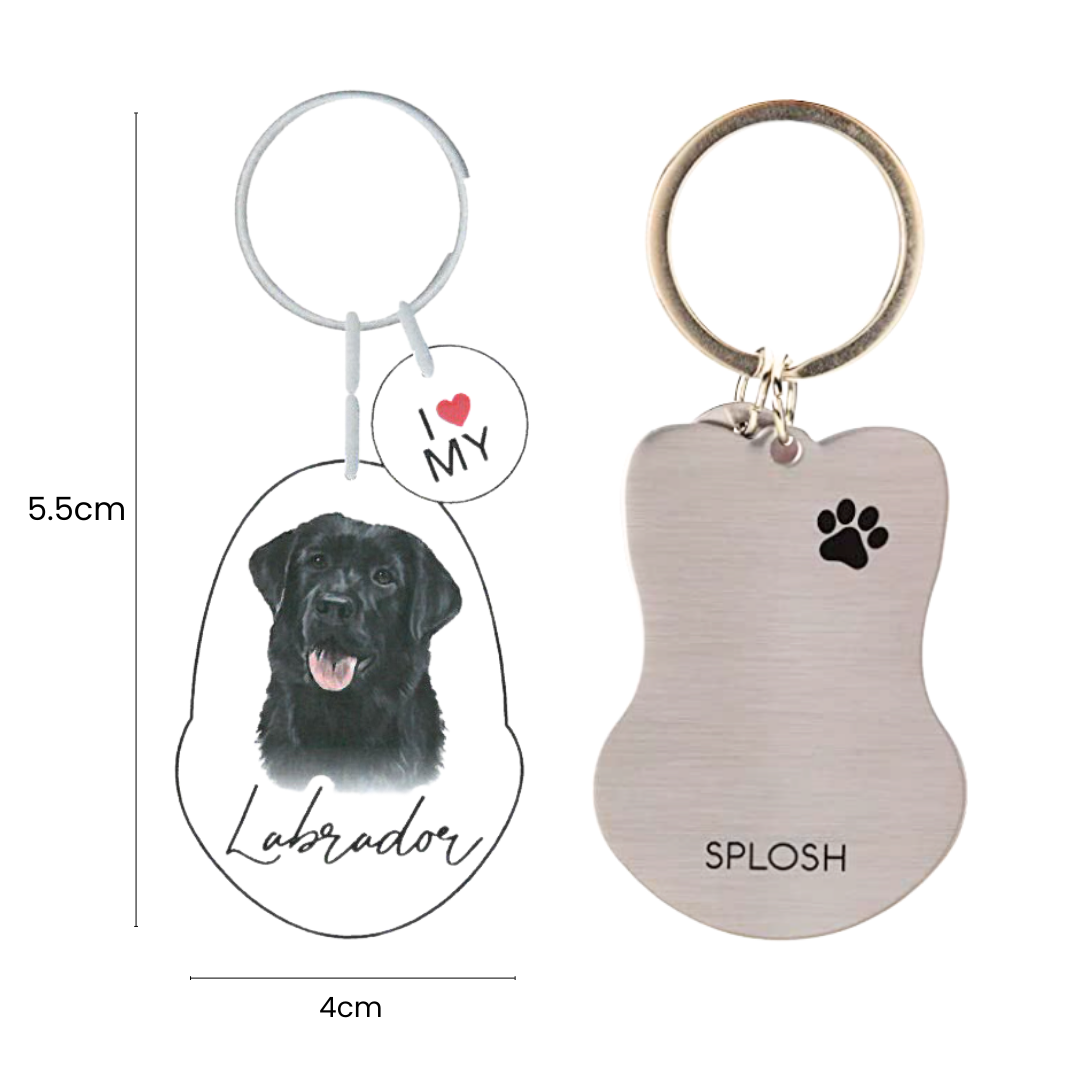 Splosh Pet Keyring - Black Labrador