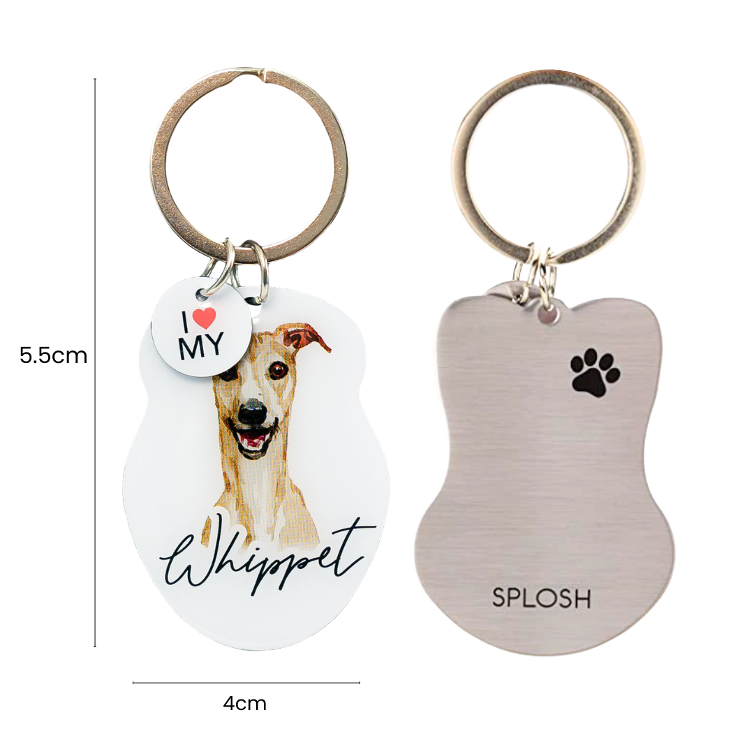 Splosh Pet Keyring - Whippet