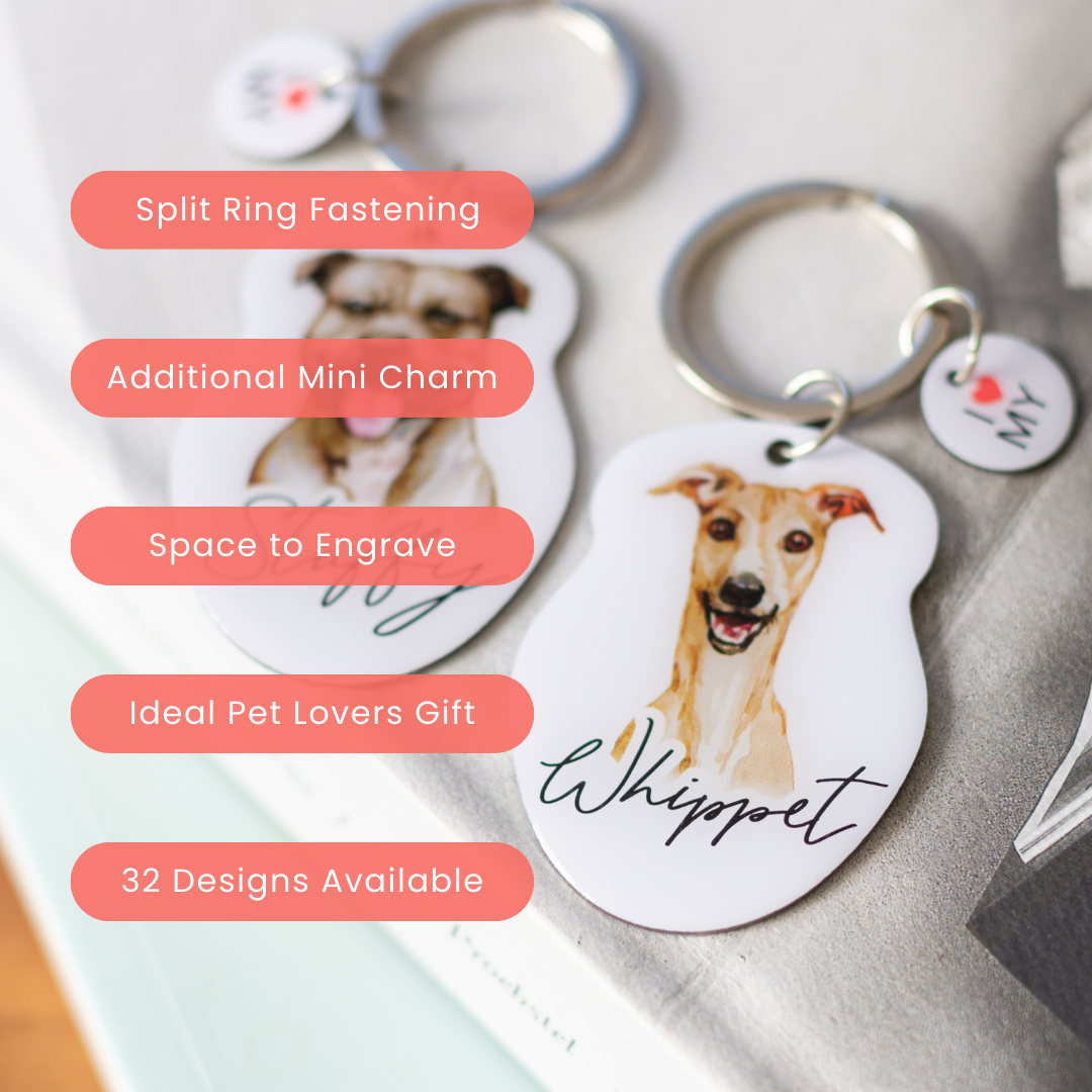 Splosh Pet Keyring - Whippet