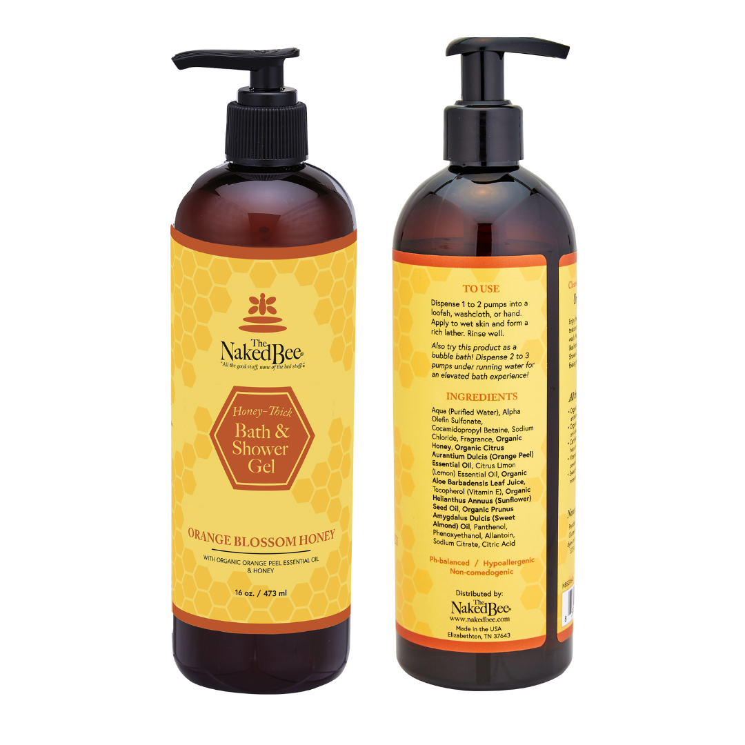 The Naked Bee - Bath & Shower Gel 16oz - Orange Blossom Honey