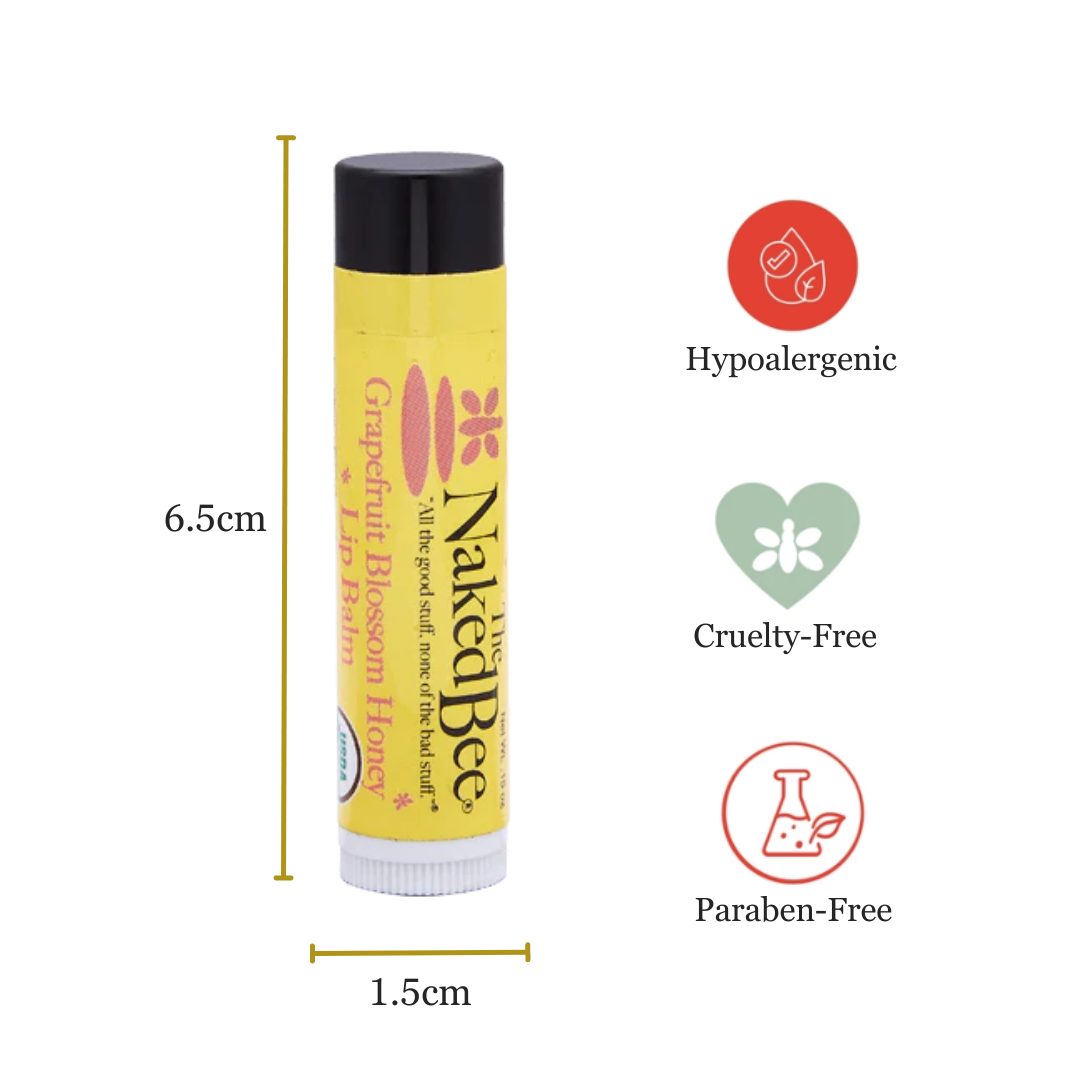 The Naked Bee - Organic Lip Balm - Grapefruit Blossom Honey