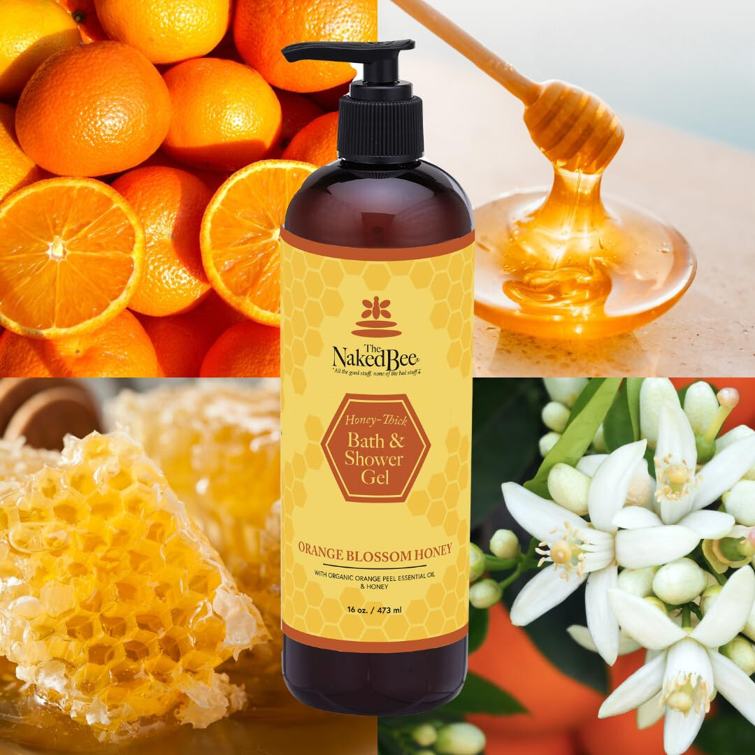 The Naked Bee - Bath & Shower Gel 16oz - Orange Blossom Honey