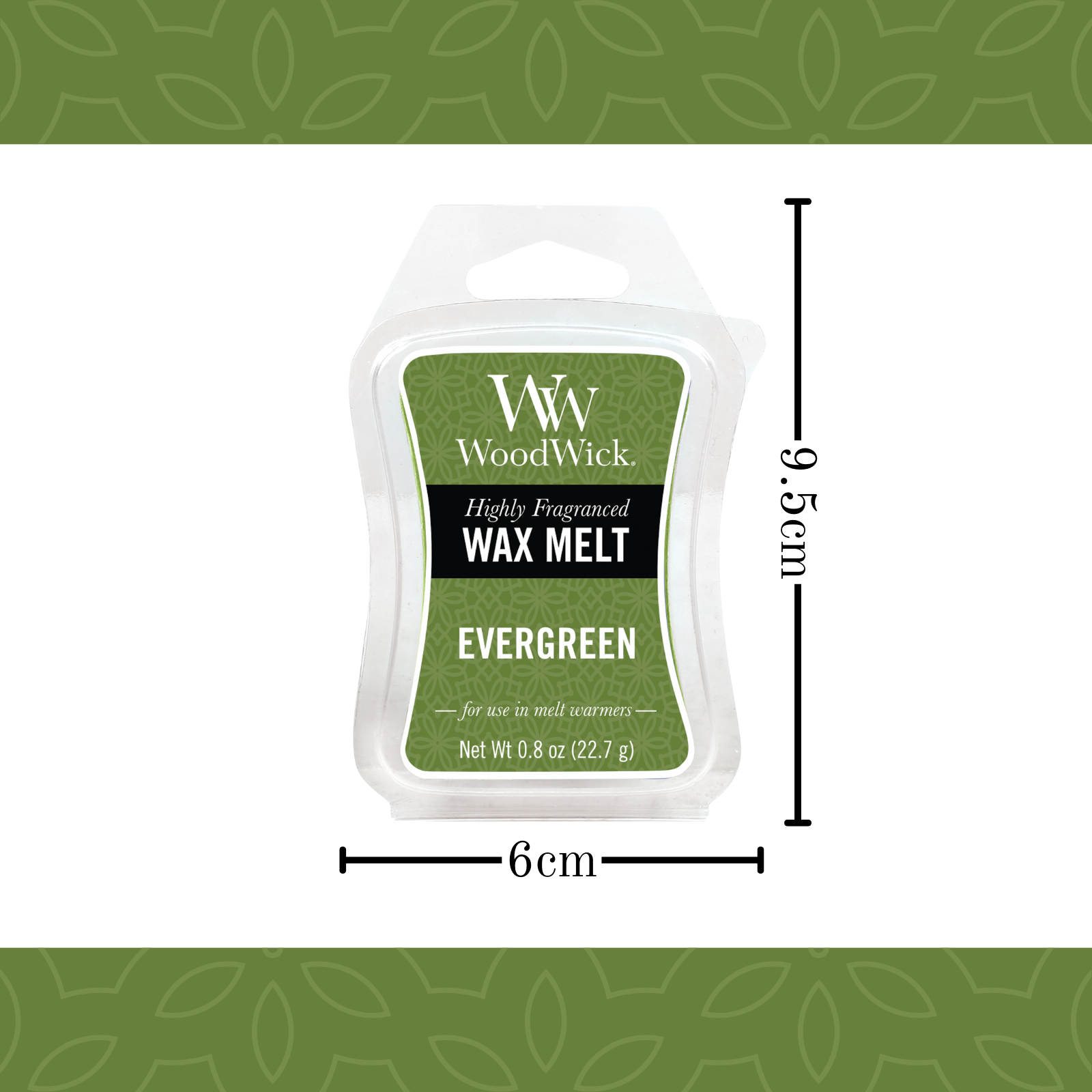 WoodWick Mini Hourglass Wax Melt - Evergreen