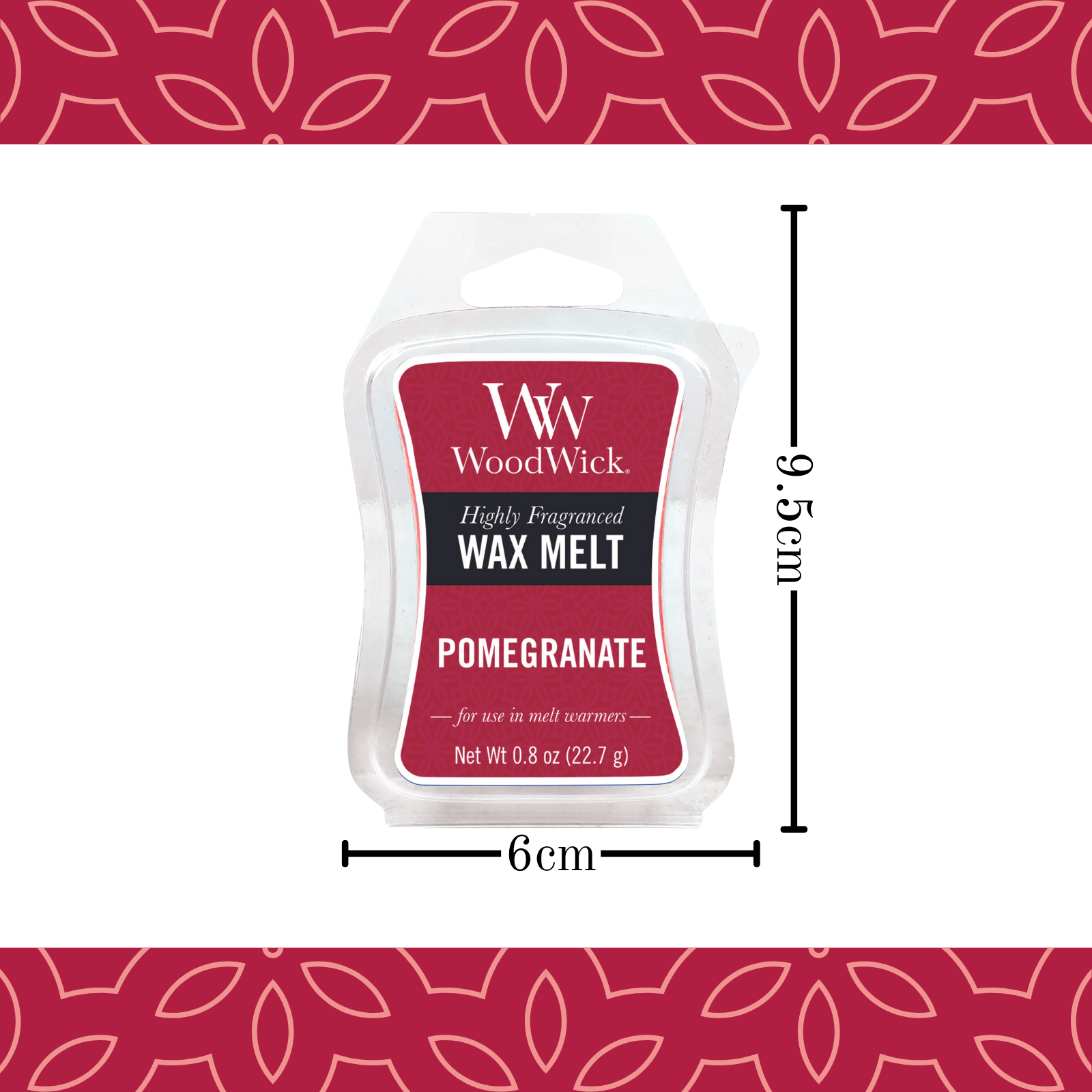 WoodWick Mini Hourglass Wax Melt - Pomegranate