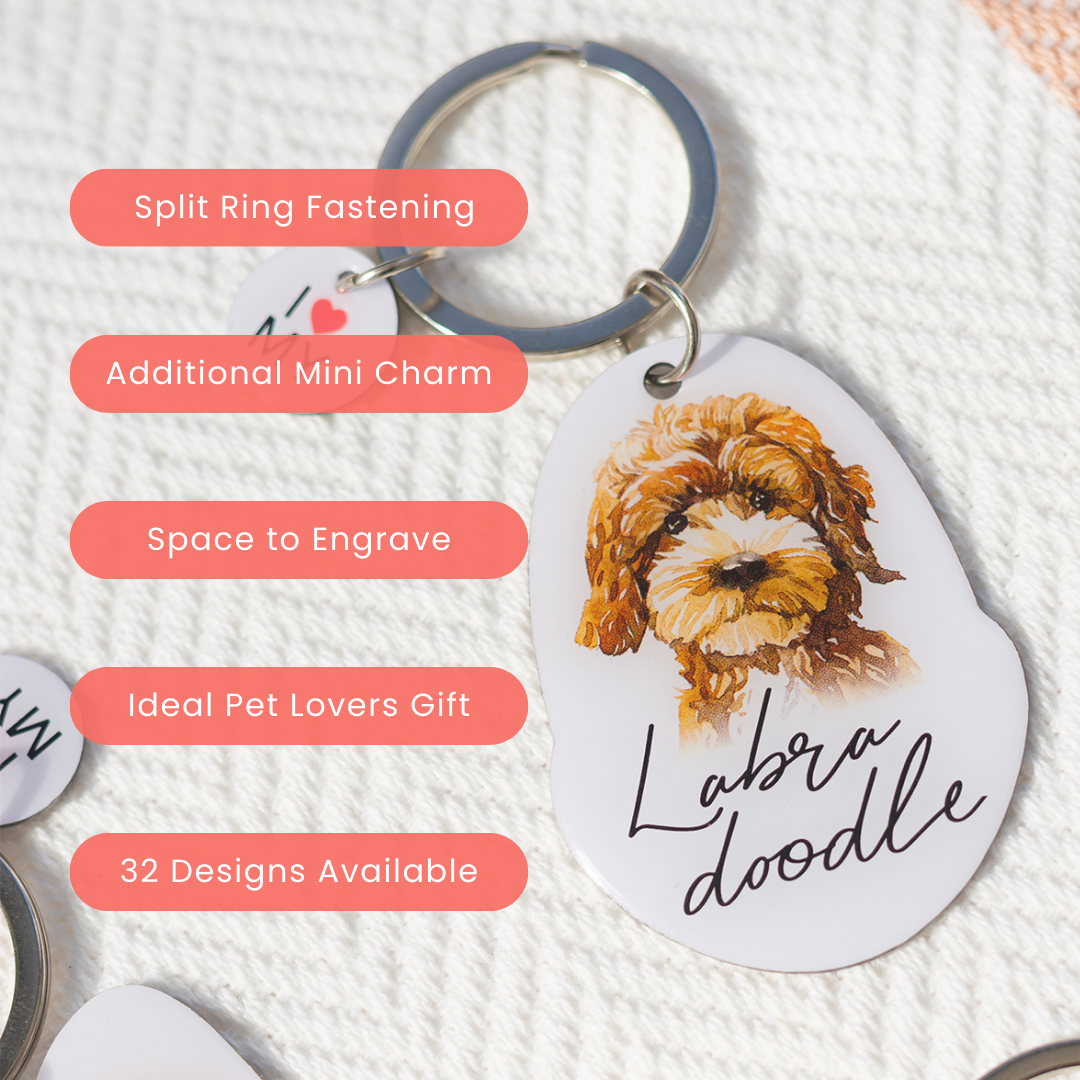 Splosh Pet Keyring - Labradoodle