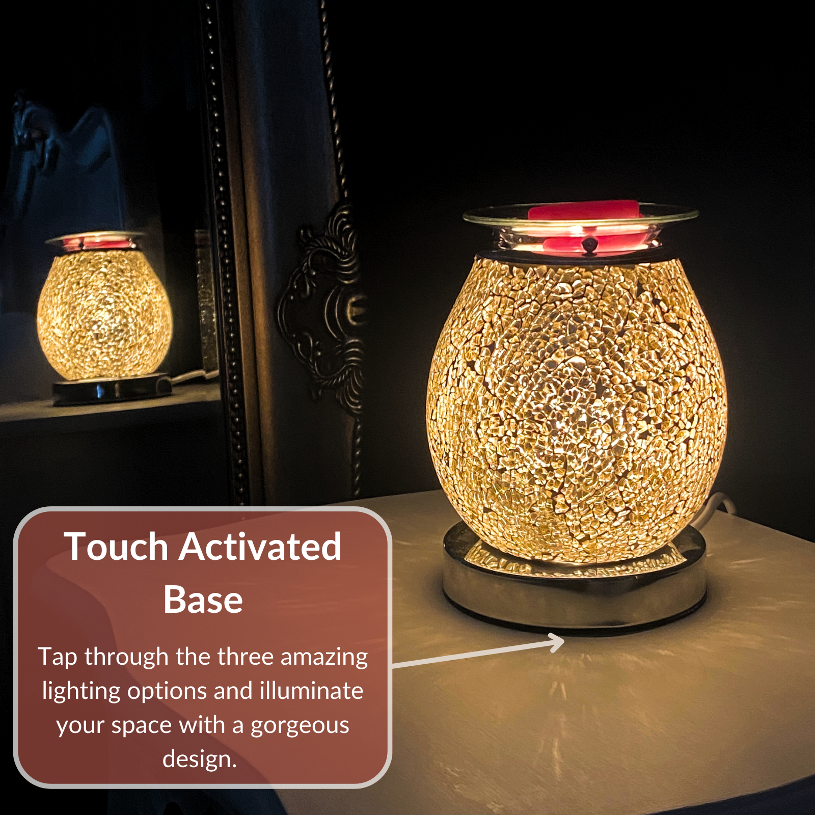 Cello Electric Wax Burner Touch Mosaic - Gold