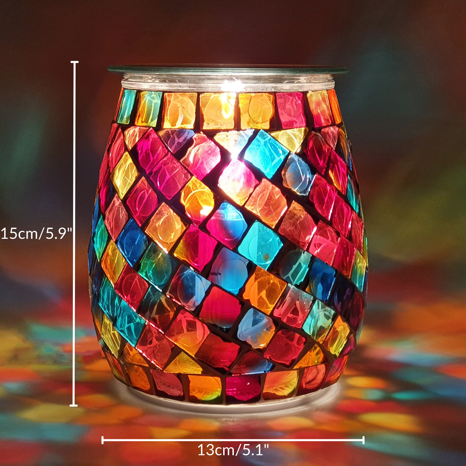 Cello - Electric Wax Burner - Mosaic Glass - Rainbow