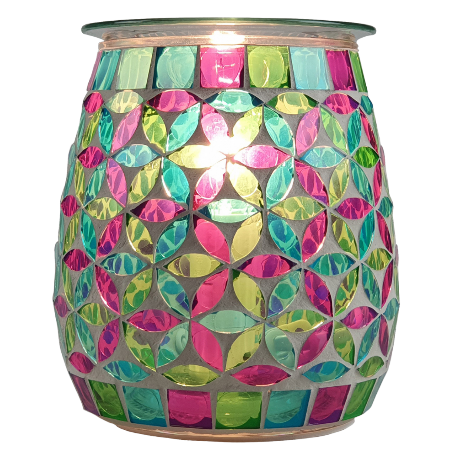 Cello Electric Wax Burner - Mosaic Glass Geometric