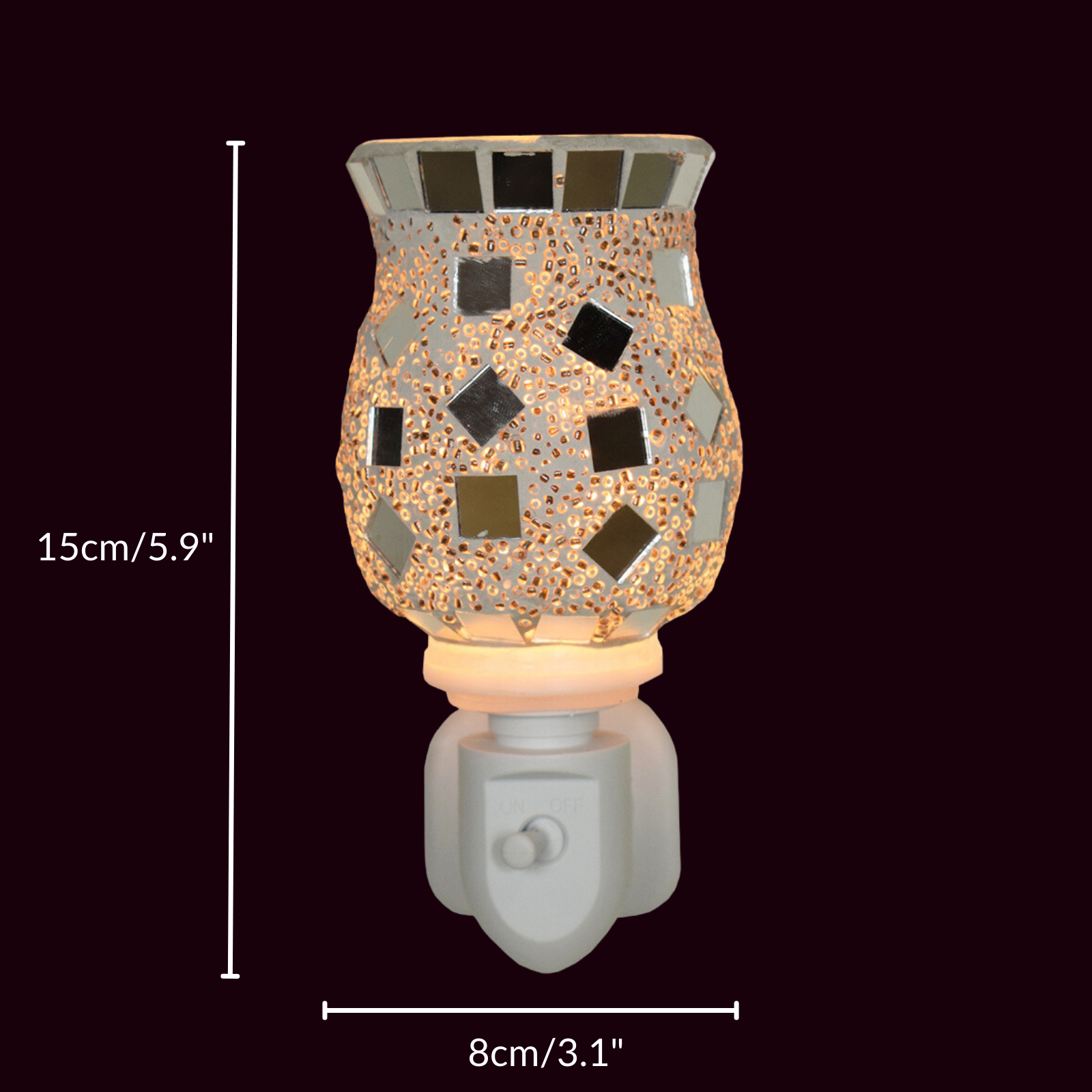 Cello - Mosaic Plug In Electric Warmer - Sliver