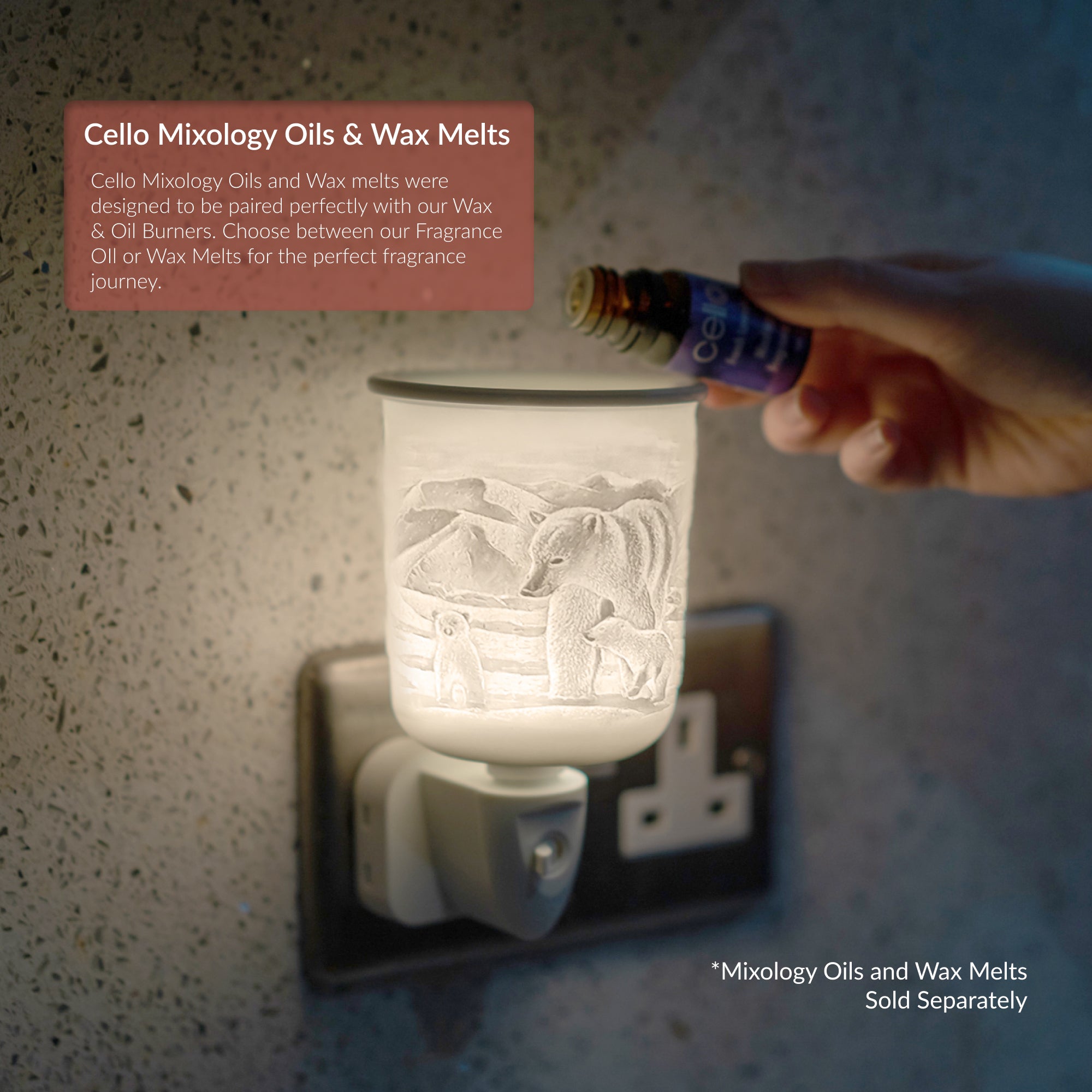 Cello - Porcelain Plug In Electric Warmer - Polar Bear