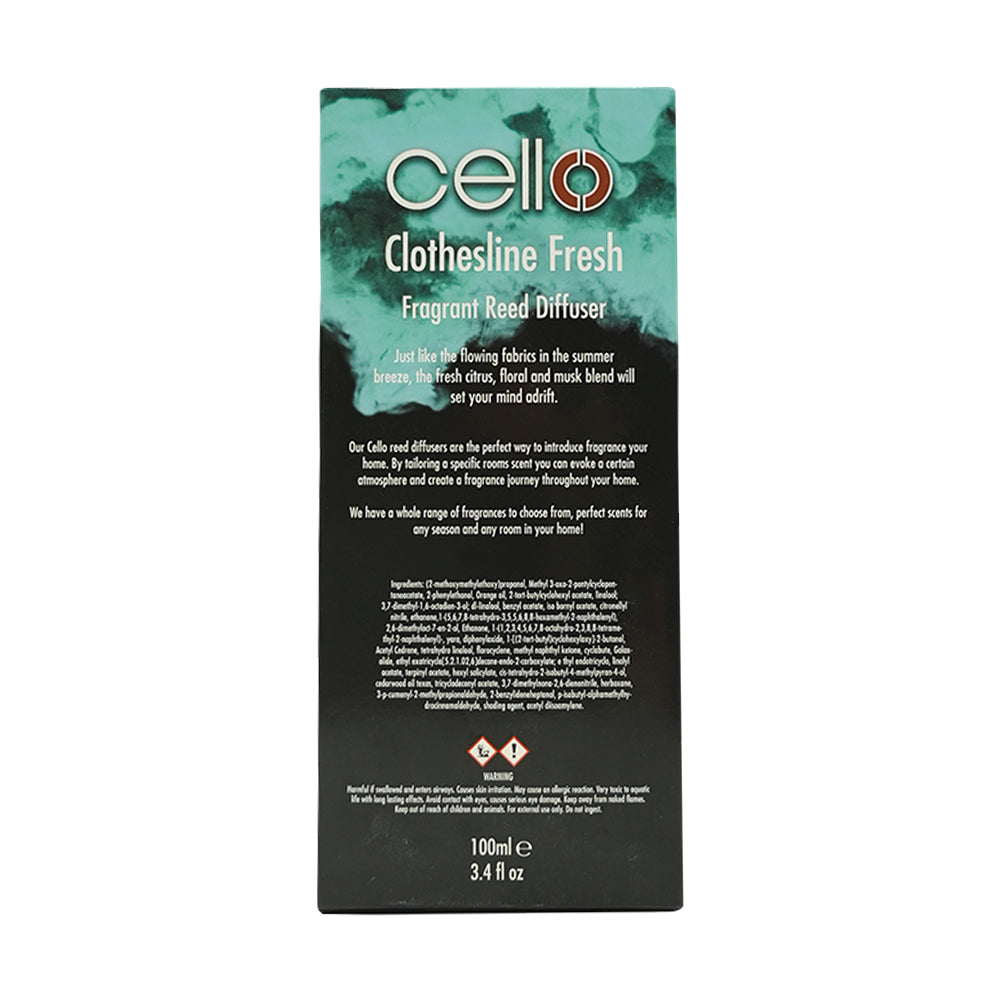 Cello - Fragrance Burst Reed Diffuser - Clothesline Fresh