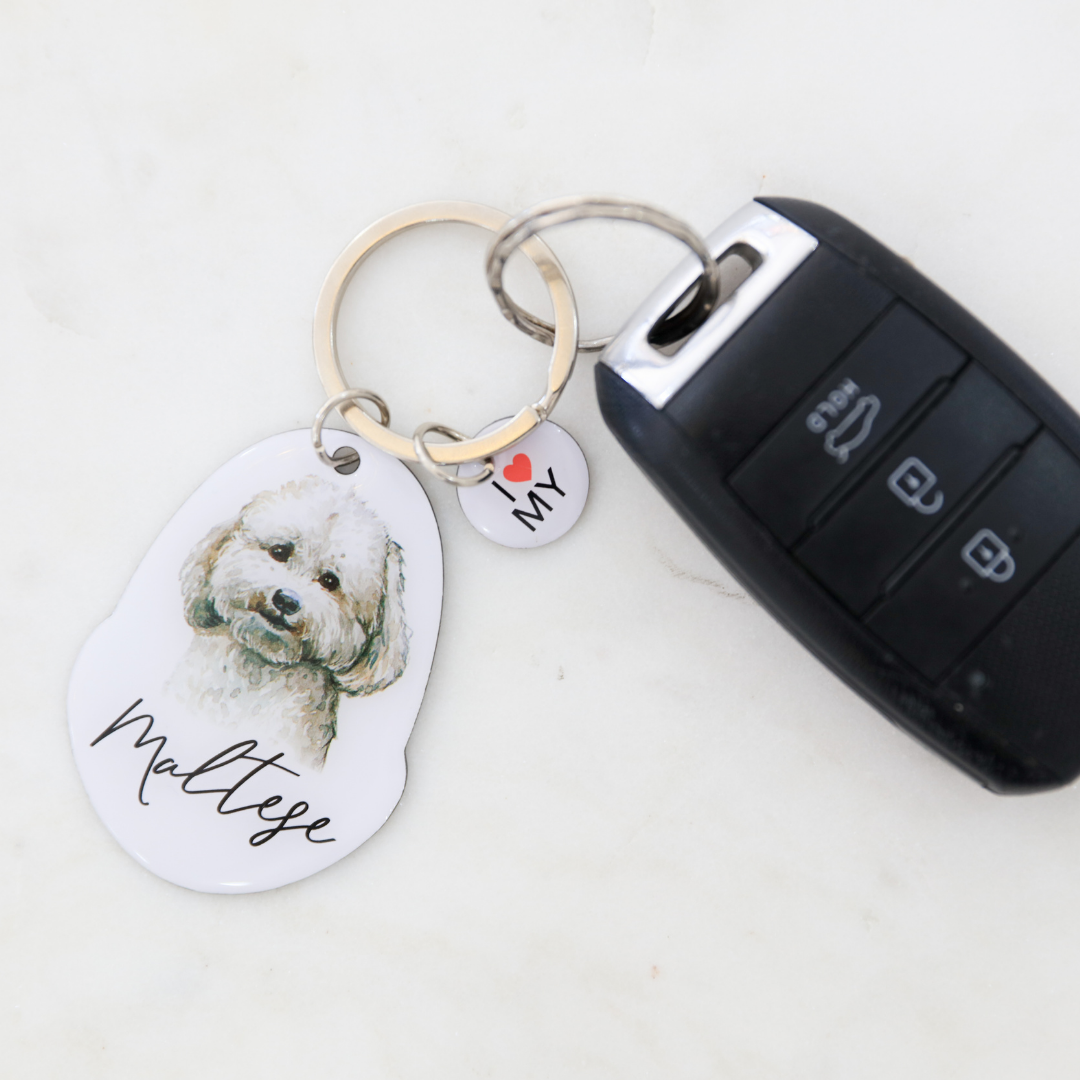 Splosh Pet Keyring - Maltese