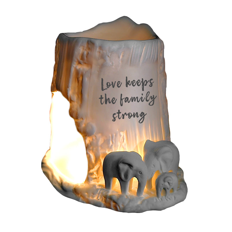 Cello - Elephant Tealight Burner - Love Keeps the Family Strong