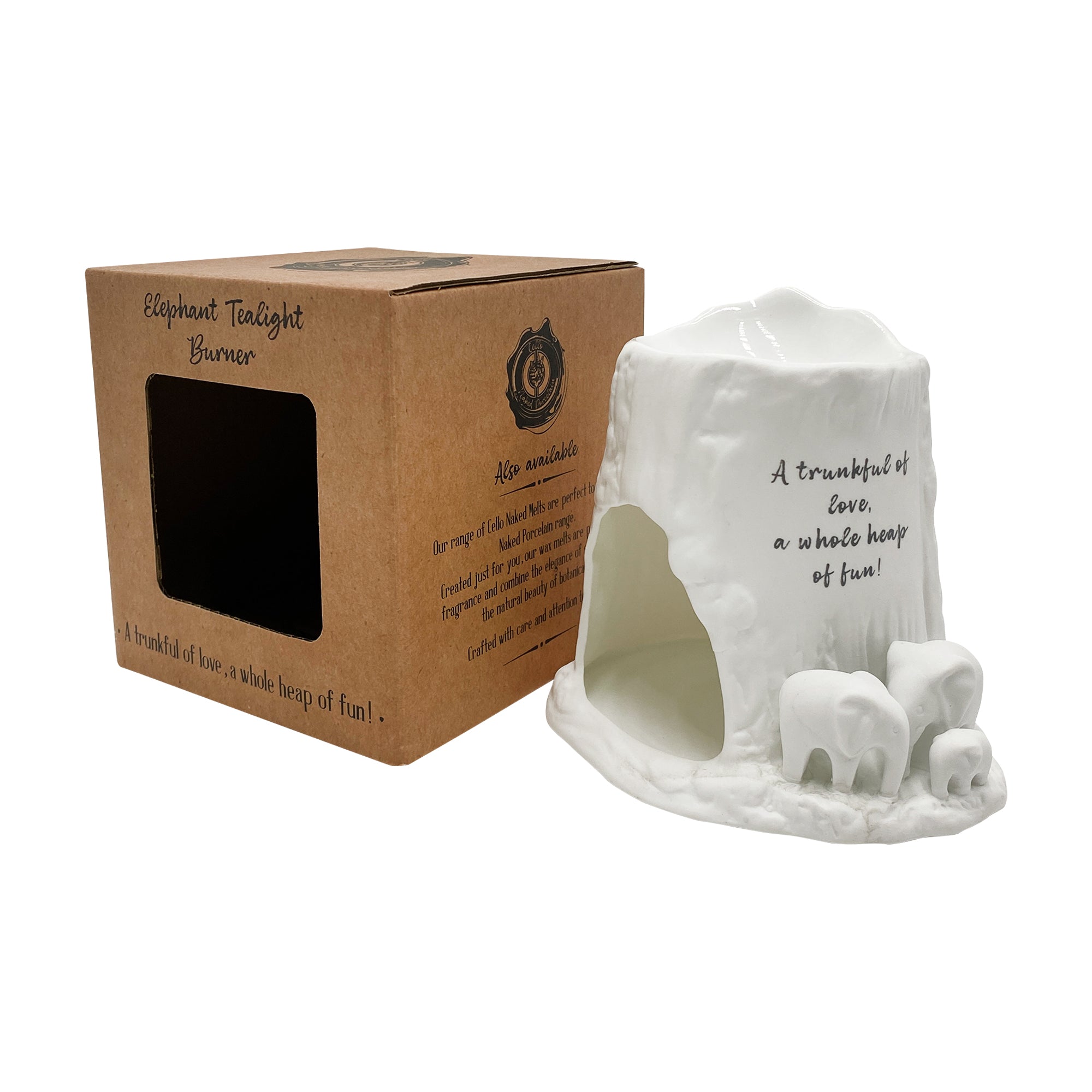 Cello - Elephant Tealight Burner - A trunkful of love, a whole heap of fun!