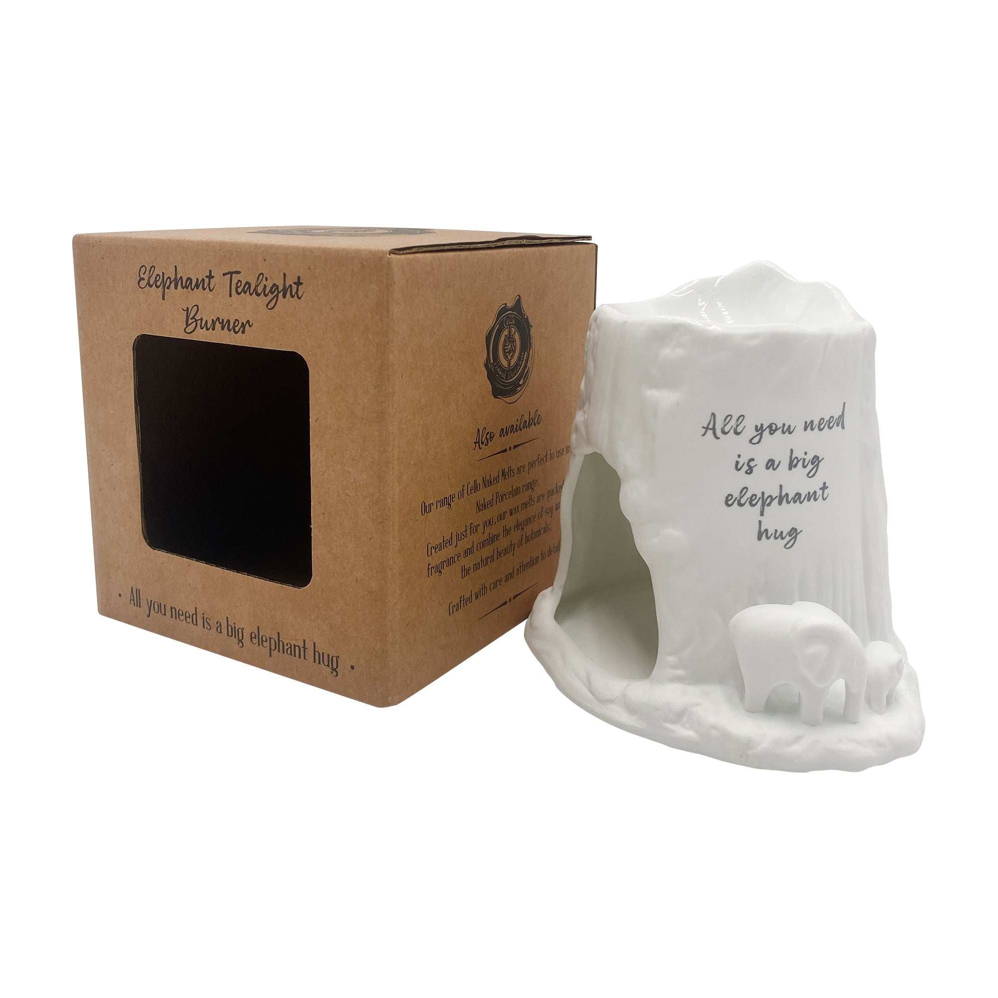 Cello - Elephant Tealight Burner - All you need is a big Elephant hug