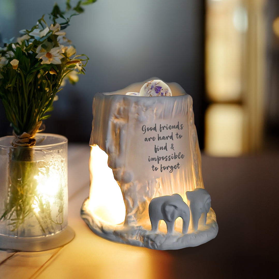 Cello - Elephant Tealight Burner - Good friends are hard to find & impossible to forget