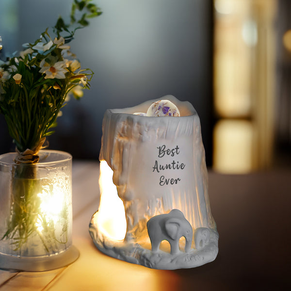 Cello - Elephant Tealight Burner - Best Auntie Ever