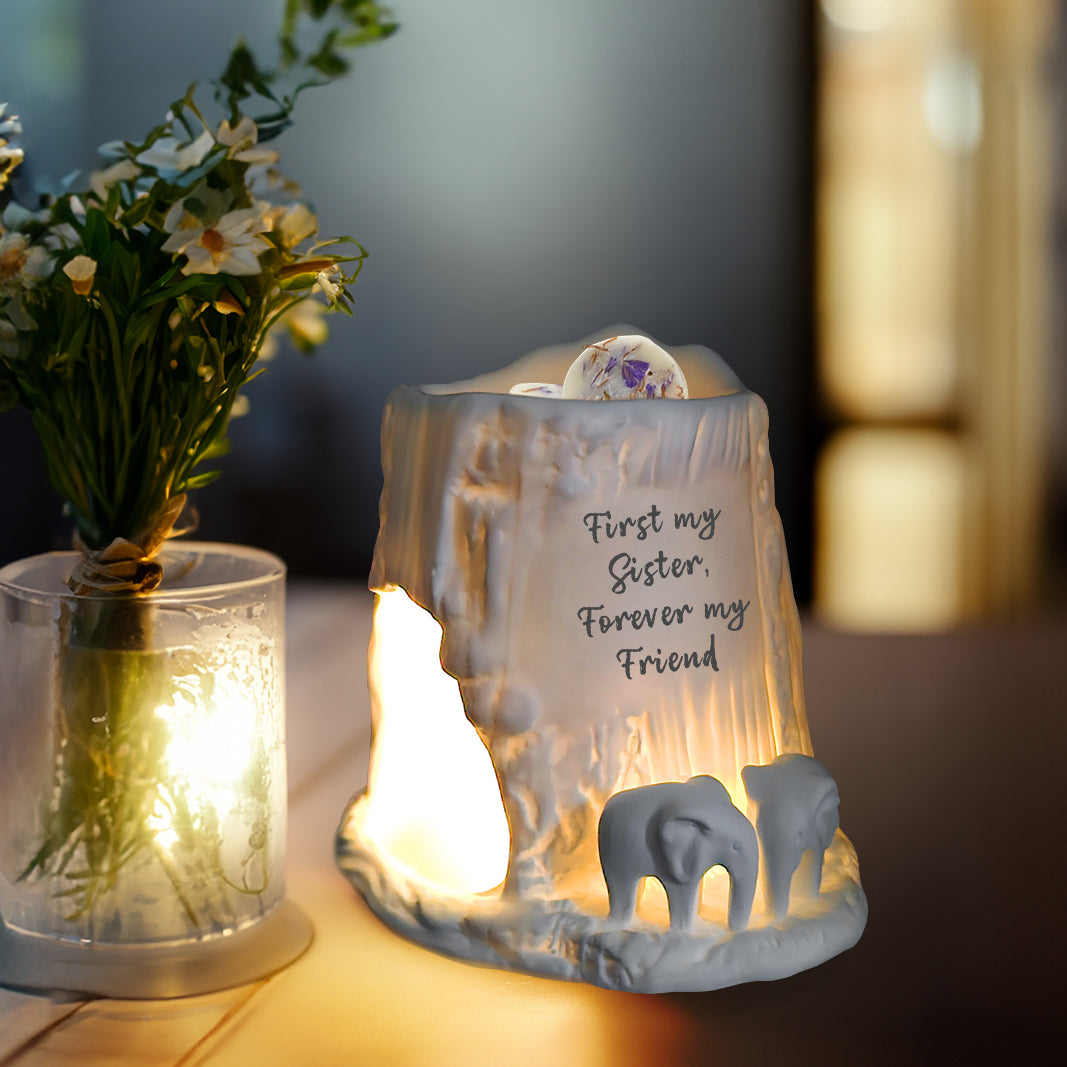 Cello - Elephant Tealight Burner - First my Sister, Forever my friend