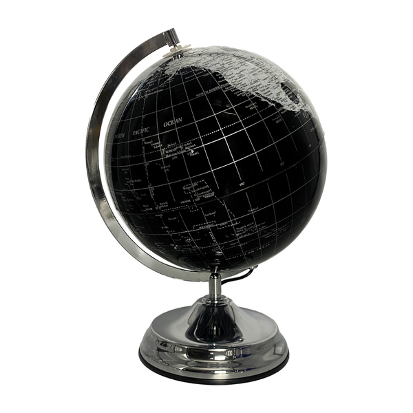 Gleneagles Travel Globe -  Black & Silver 25cm