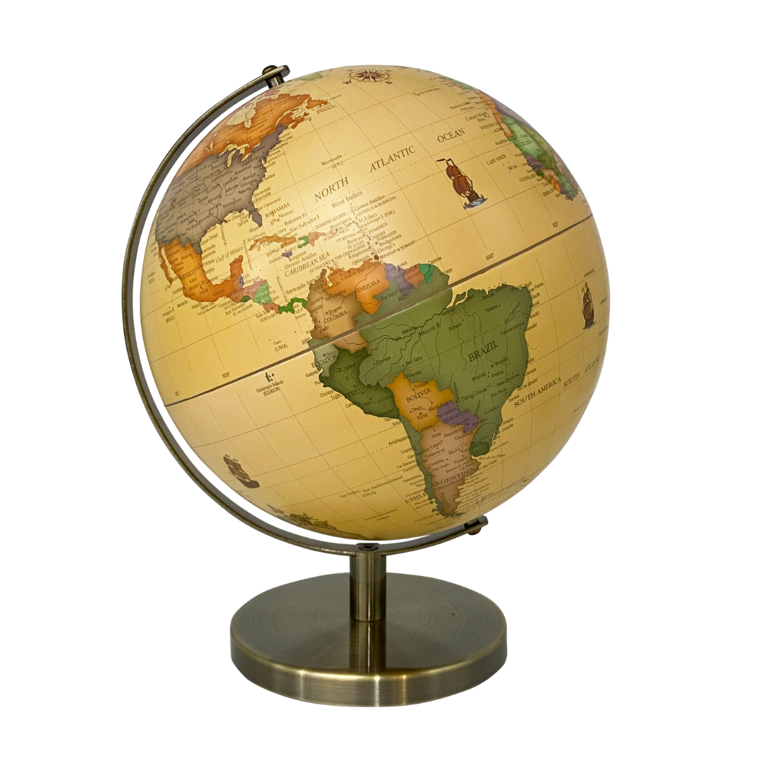 Gleneagles Travel Globe -  Antique Style 20cm