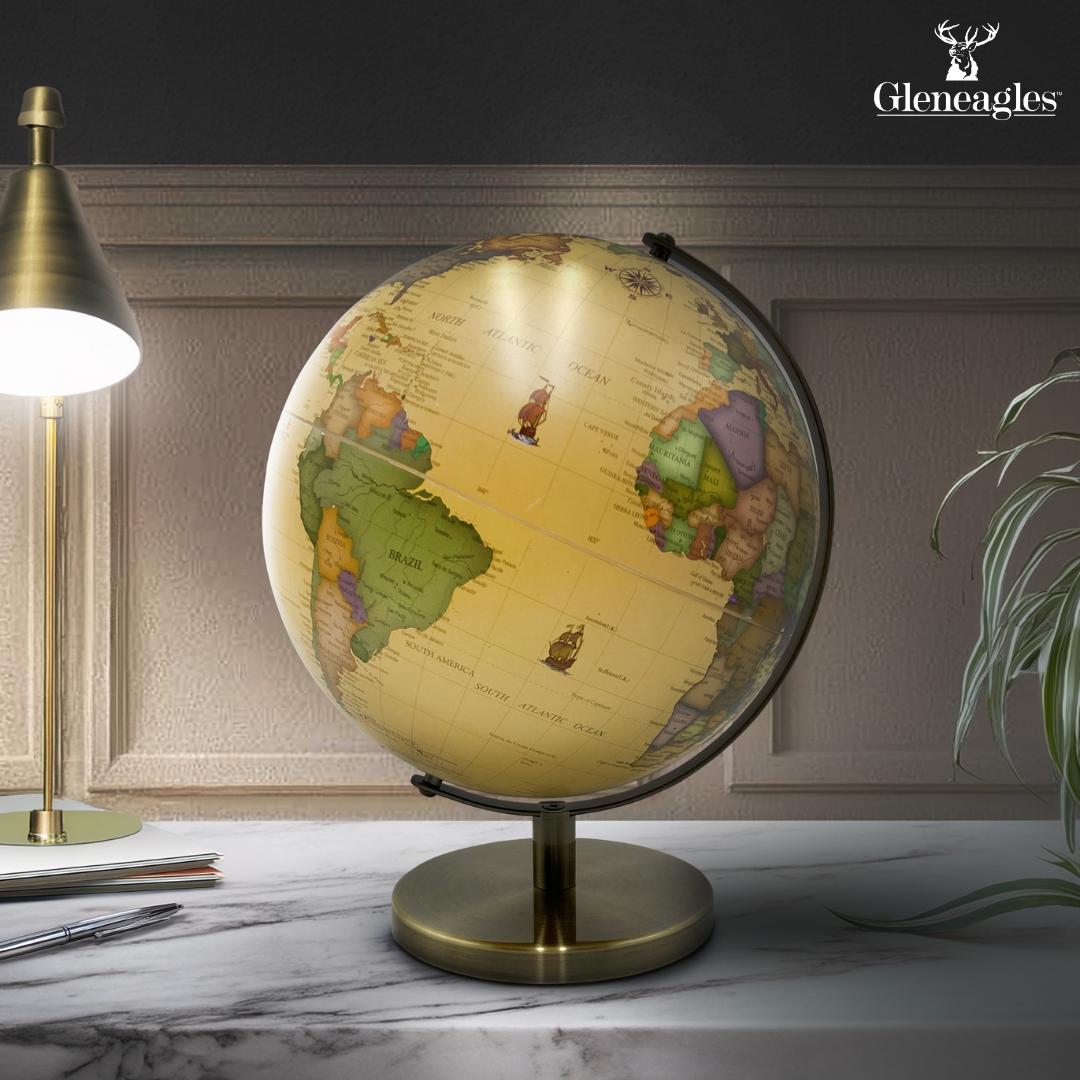 Gleneagles Travel Globe -  Antique Style 20cm