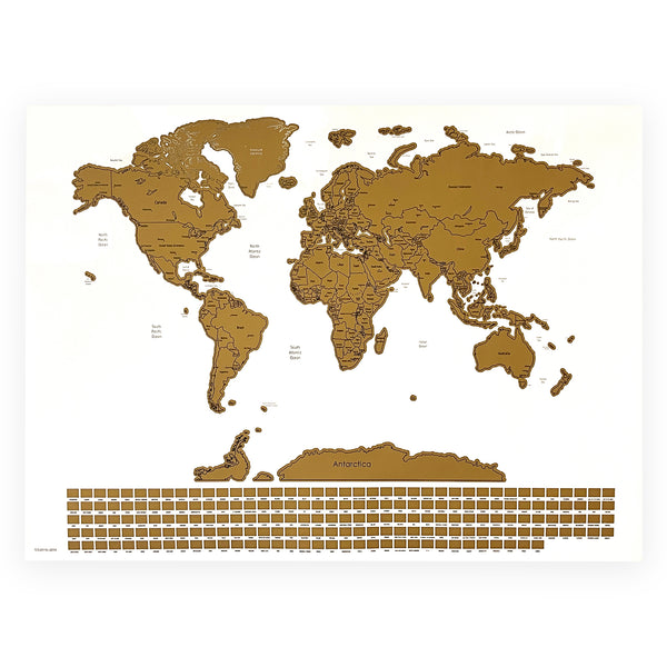 Gleneagles - Travel Scratch World Map - White