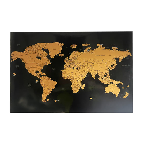 Gleneagles - Travel Scratch World Map - Black