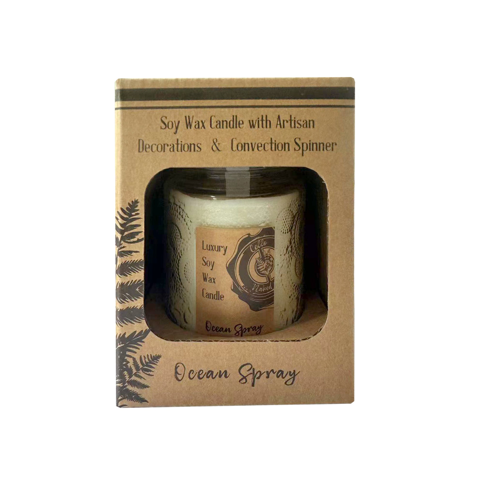 Cello - Naked Convection Spinner Candle 200g - Ocean Spray