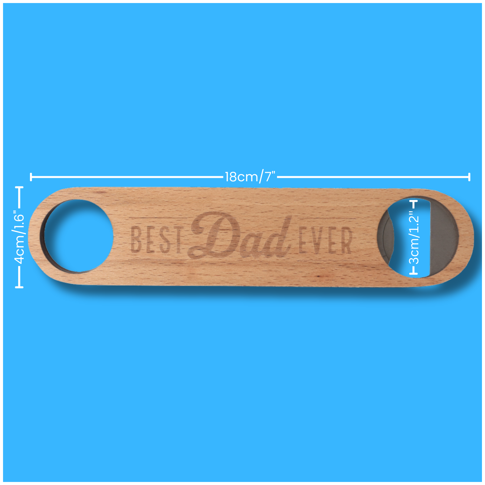 Splosh Wooden Bottle Opener - Best Dad Ever