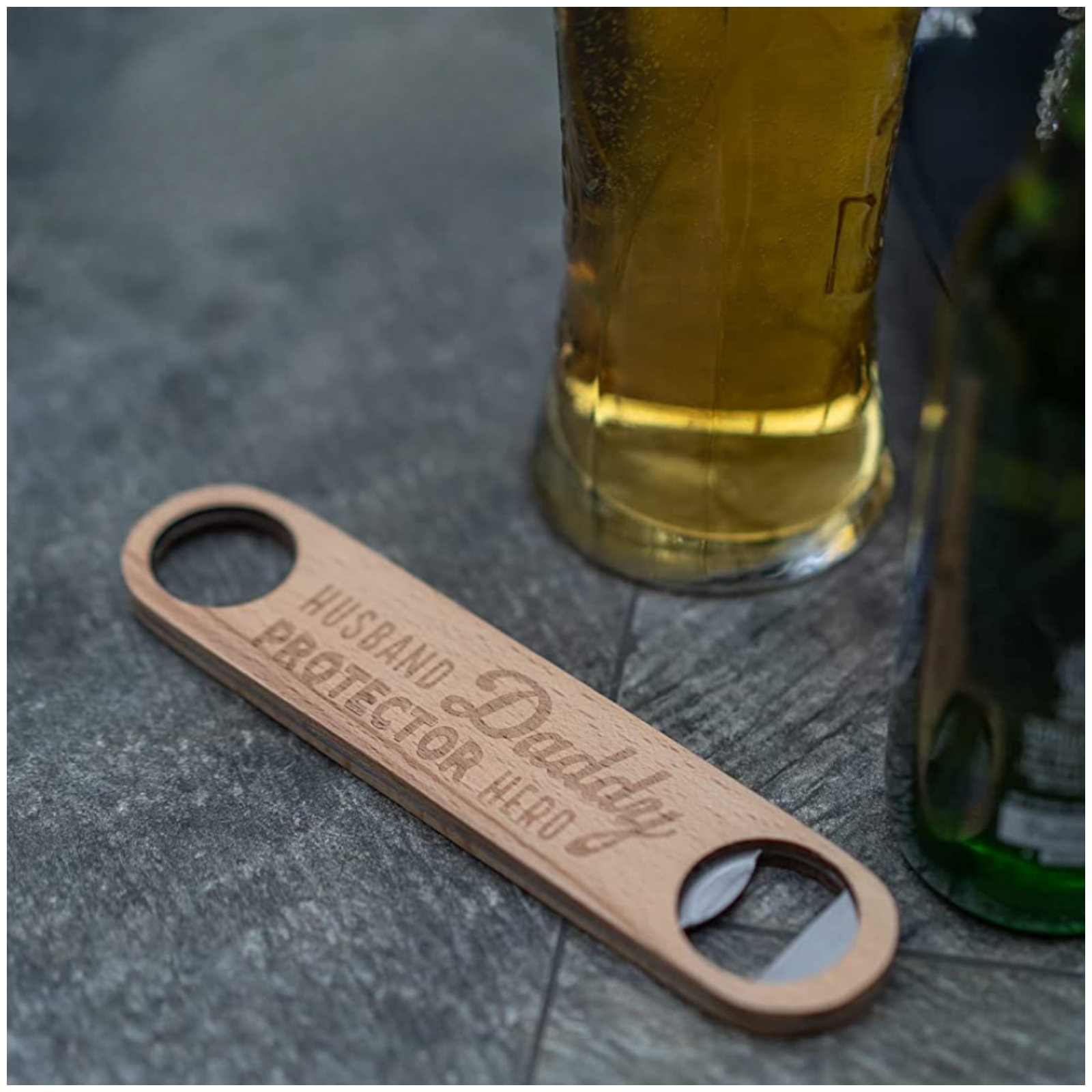 Splosh Wooden Bottle Opener - Daddy, Protector, Hero