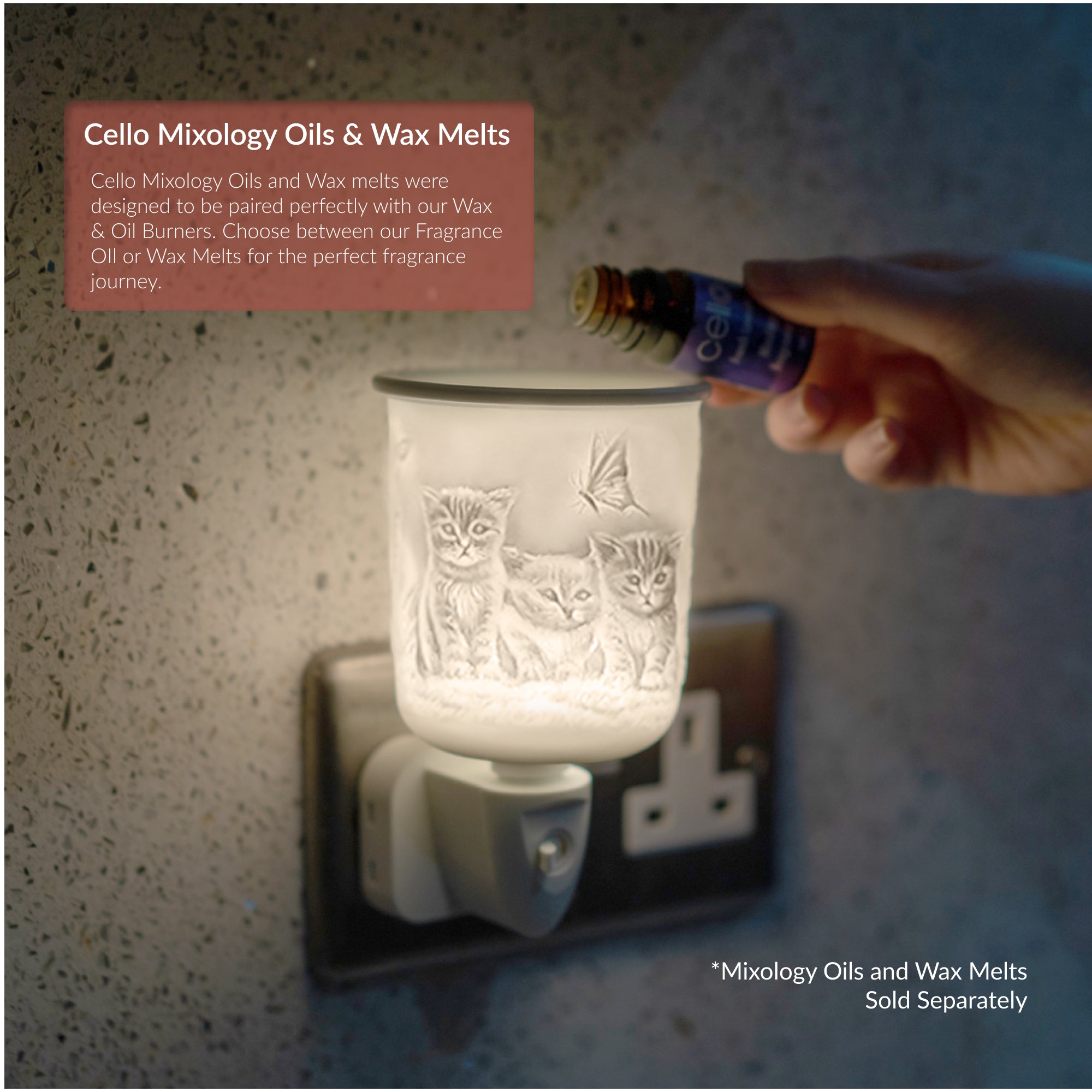 Cello - Porcelain Plug In Electric Warmer - Kitten