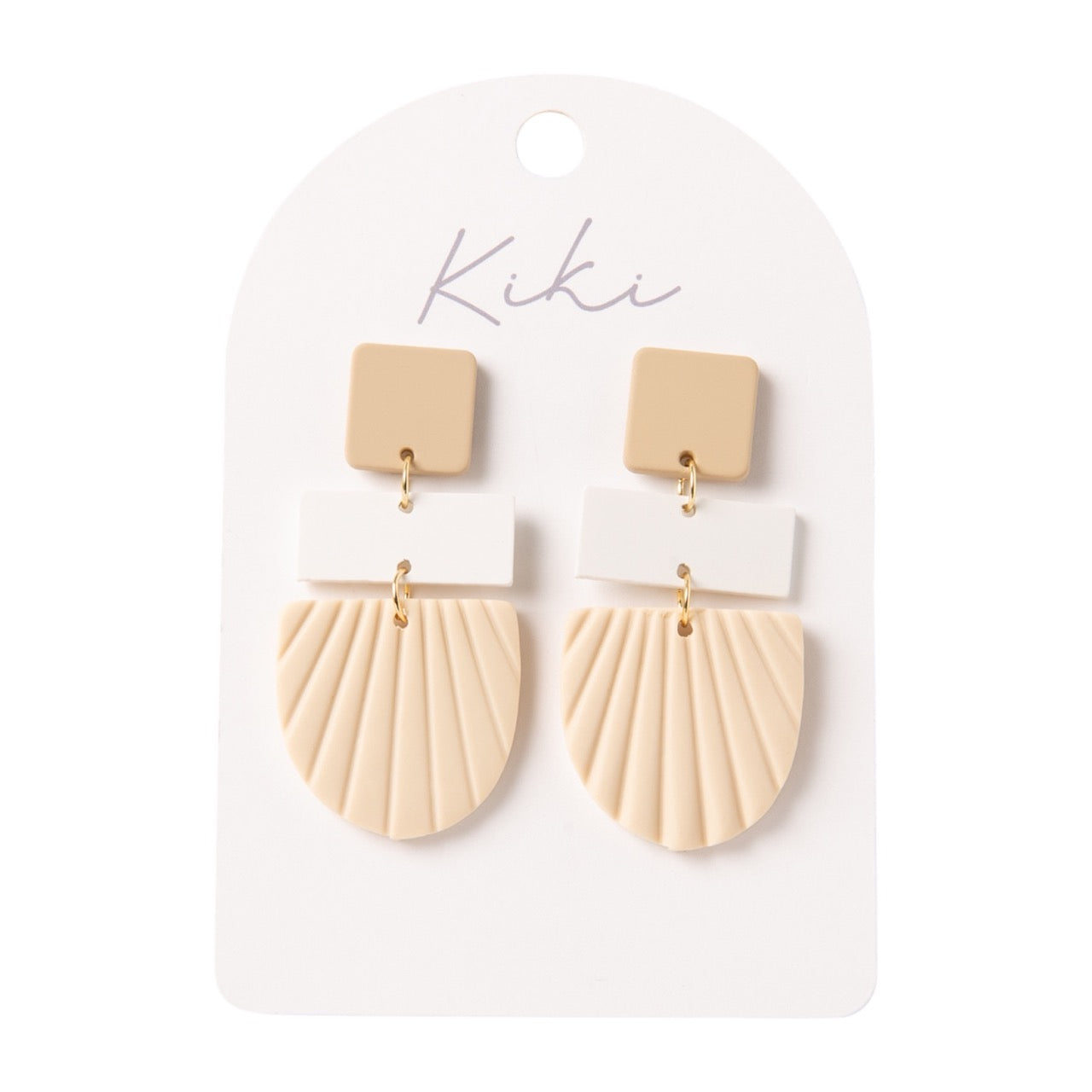 Splosh - Kiki Earrings - Beige Square