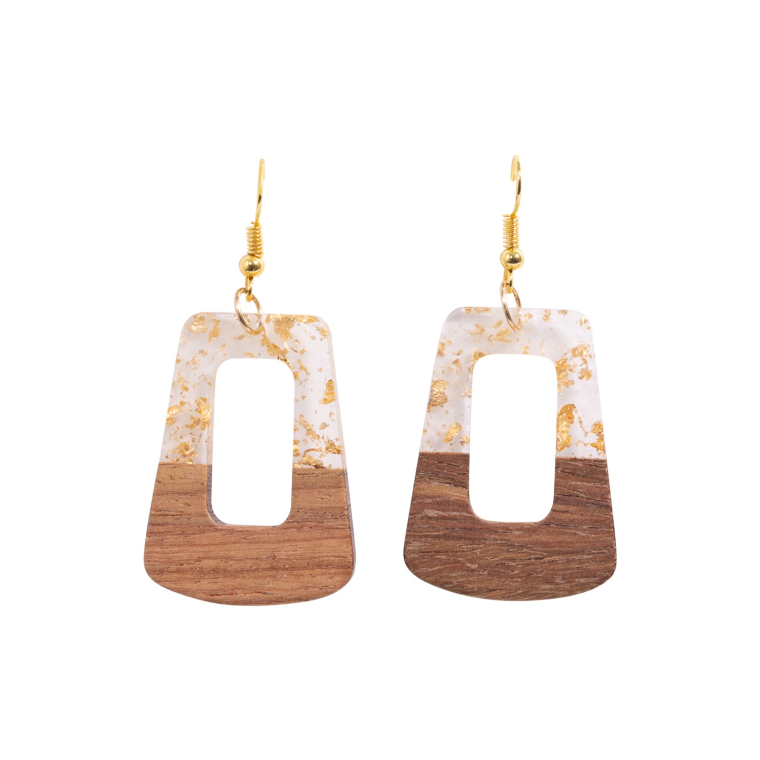 Splosh - Kiki Earrings - Gold Wood Loop