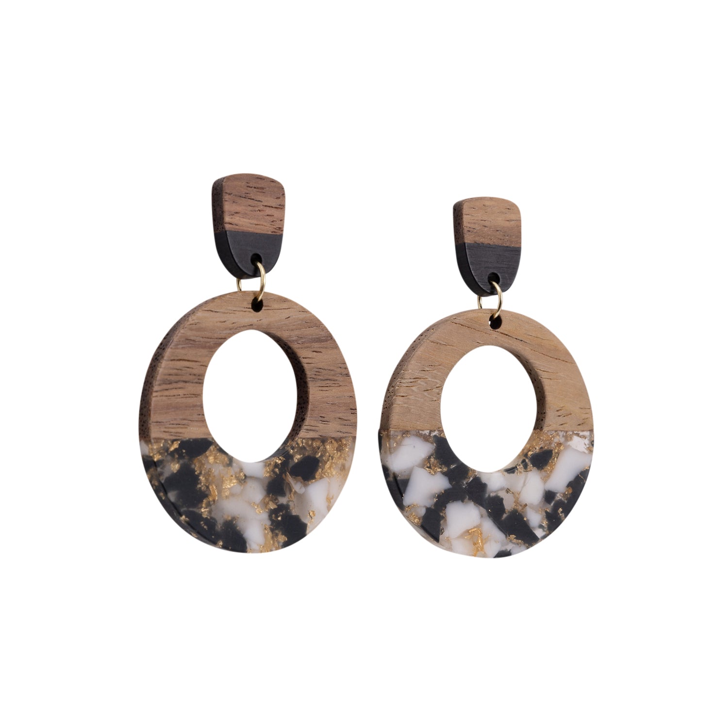 Splosh - Kiki Earrings - Black & White Hoop