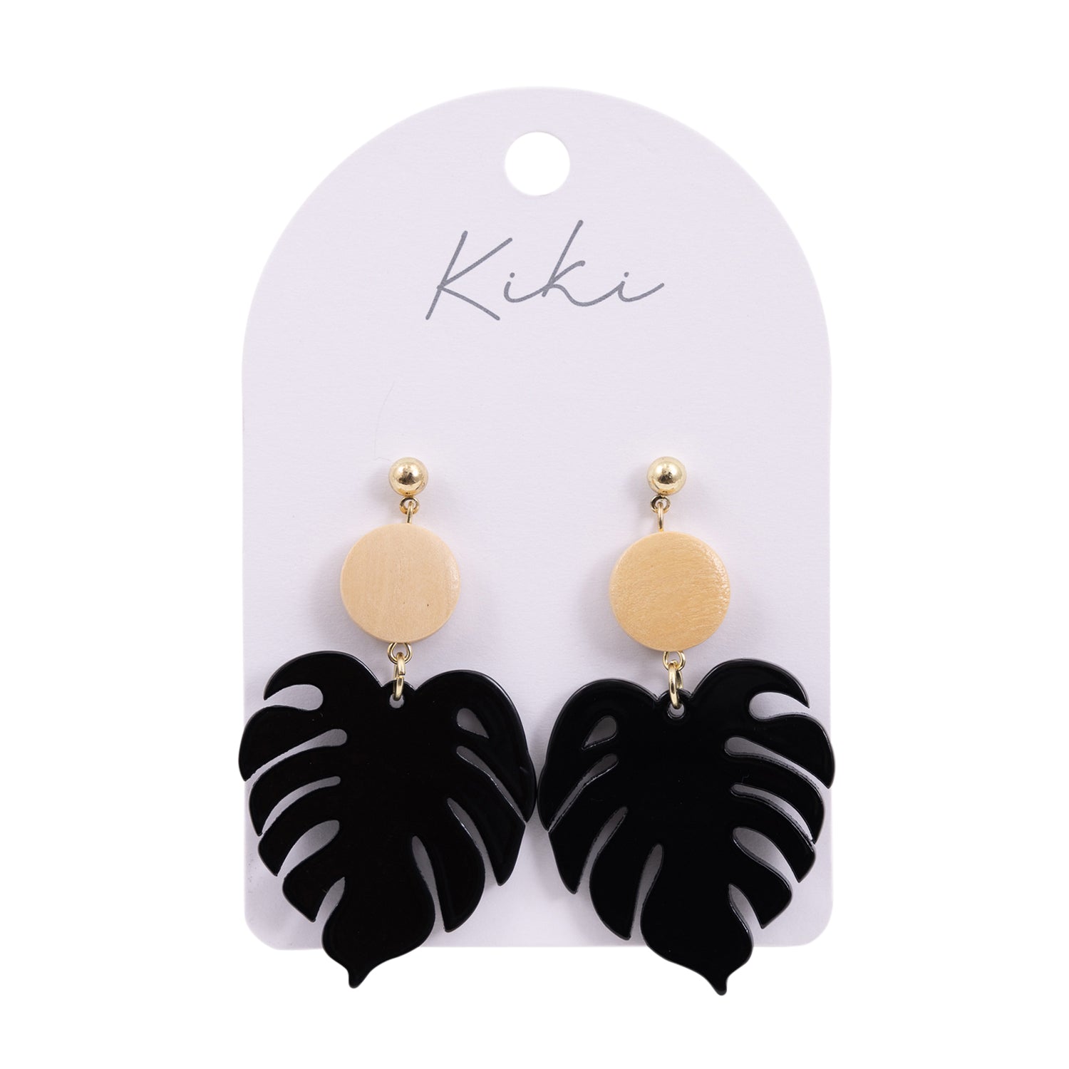 Splosh - Kiki Earrings - Black Leaf