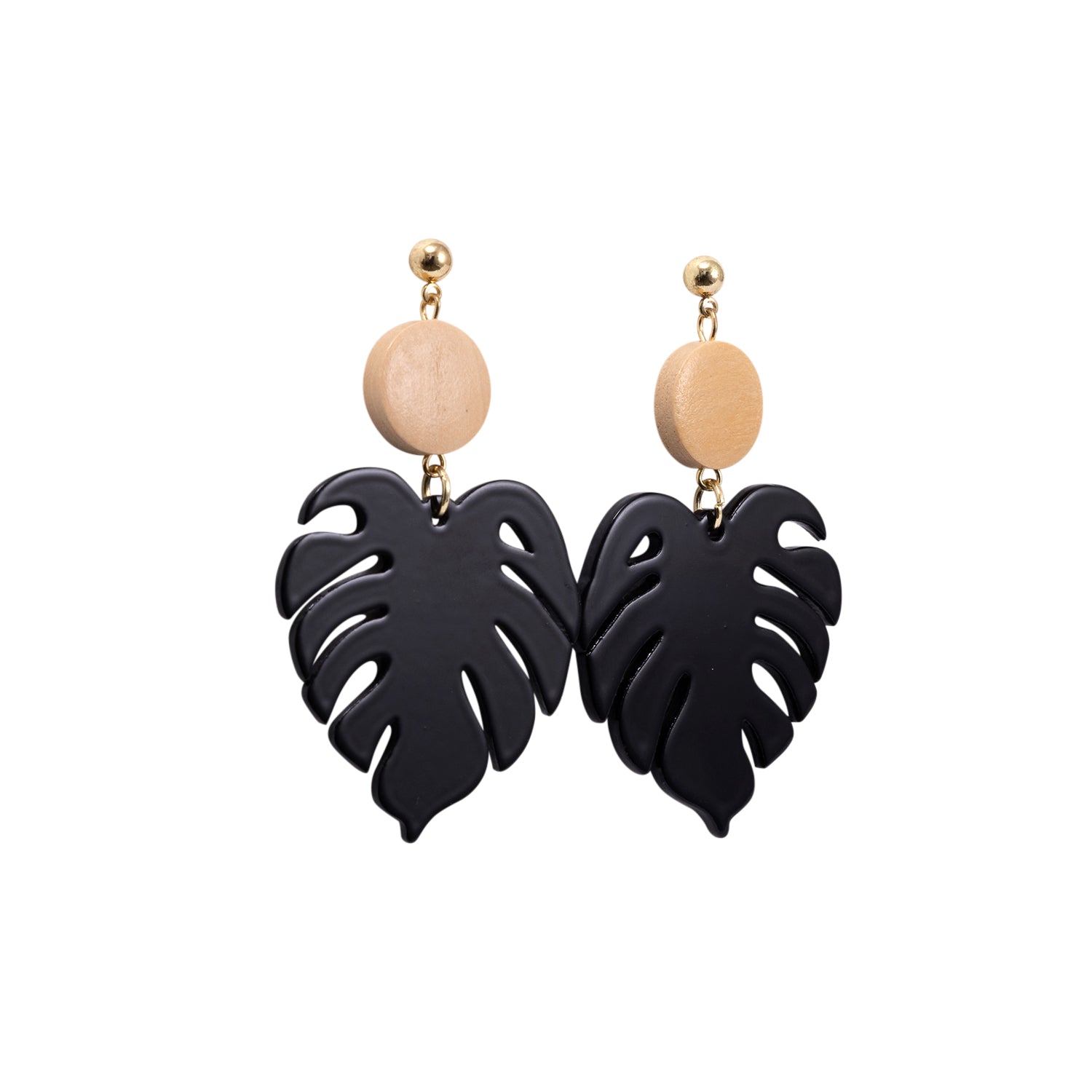 Splosh - Kiki Earrings - Black Leaf