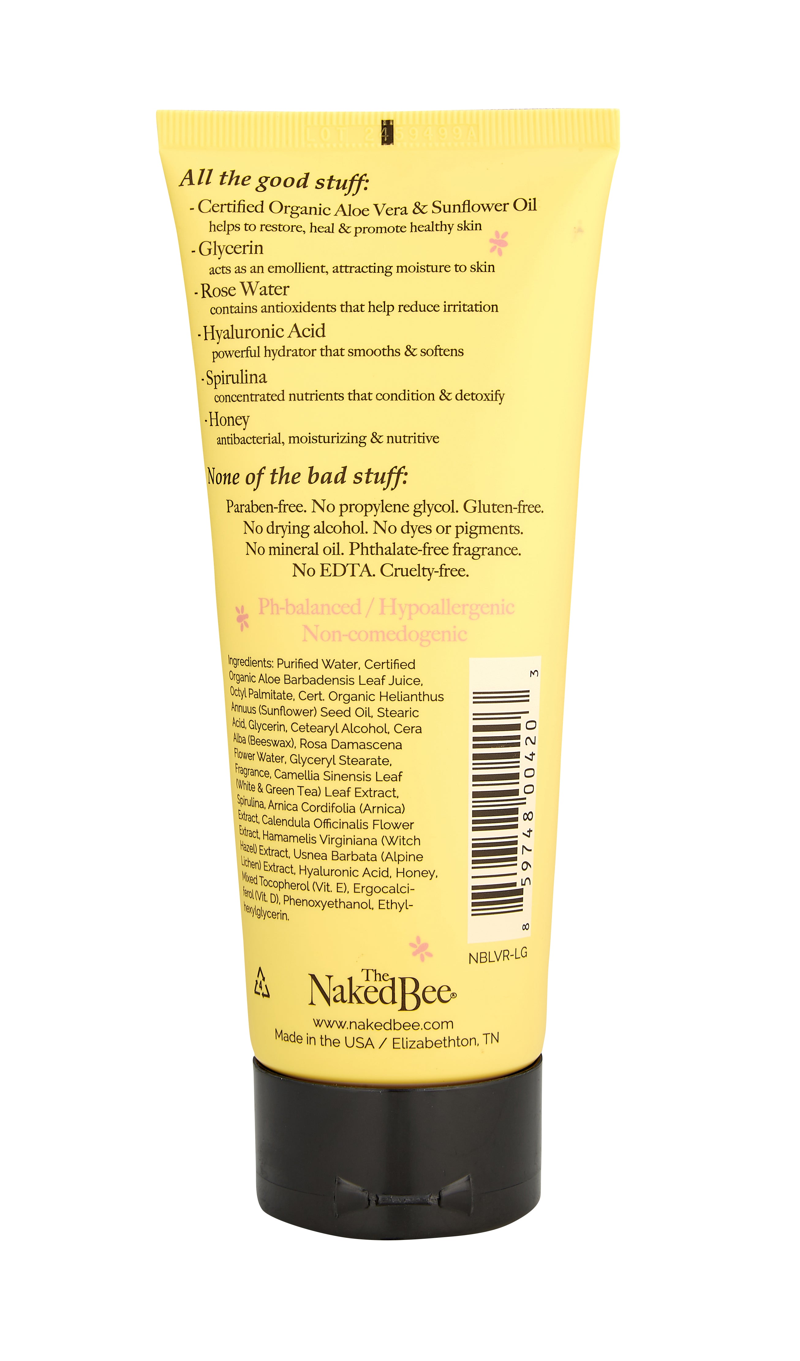 The Naked Bee - Vanilla, Rose & Honey Hand & Body Lotion 6.7oz