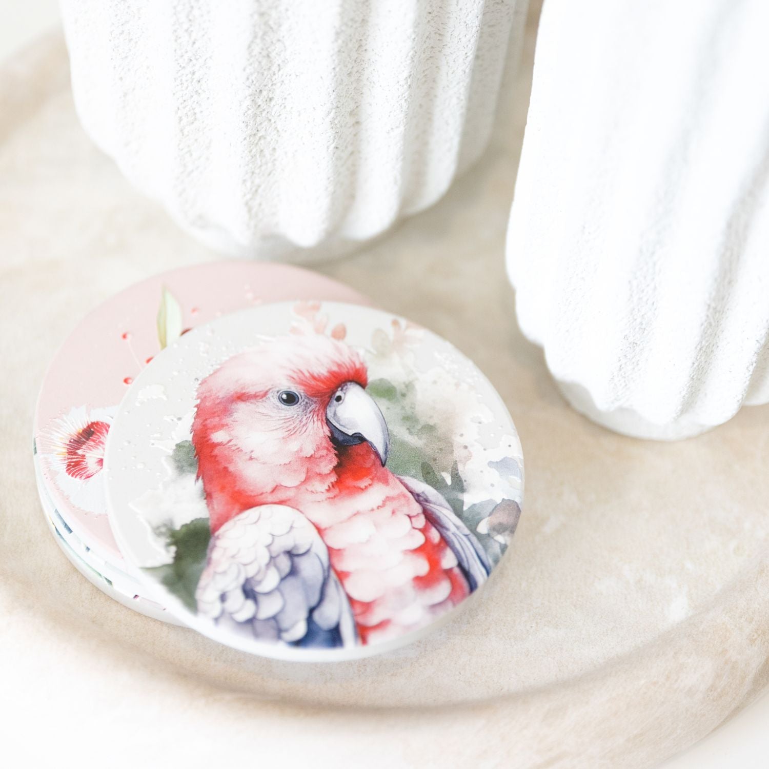 Splosh - Native Blooms Ceramic Coaster - Galah