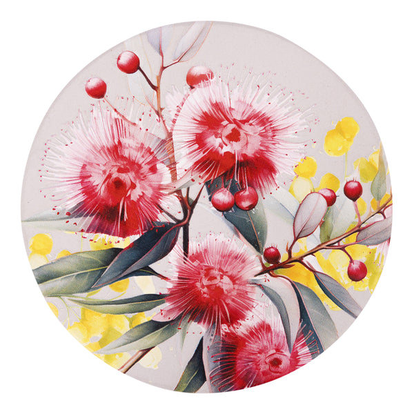 Splosh - Native Blooms Ceramic Coaster - Red Wattle