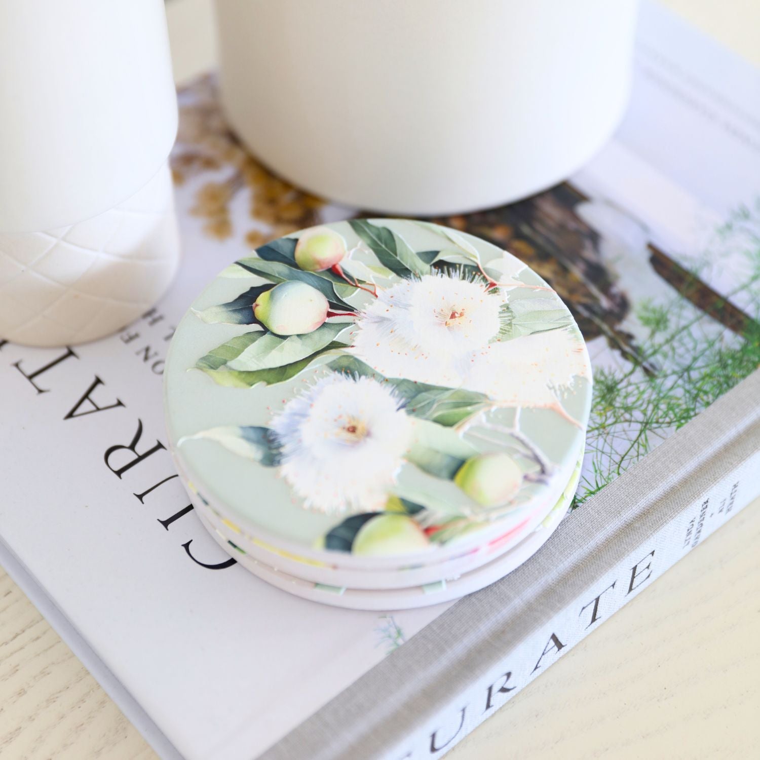 Splosh - Native Blooms Ceramic Coaster - Gumnuts