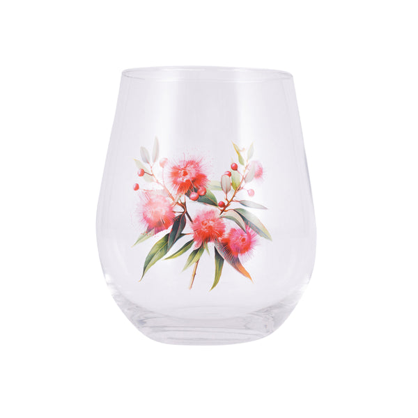 Splosh - Native Blooms Stemless Wine Glass - Red Floral