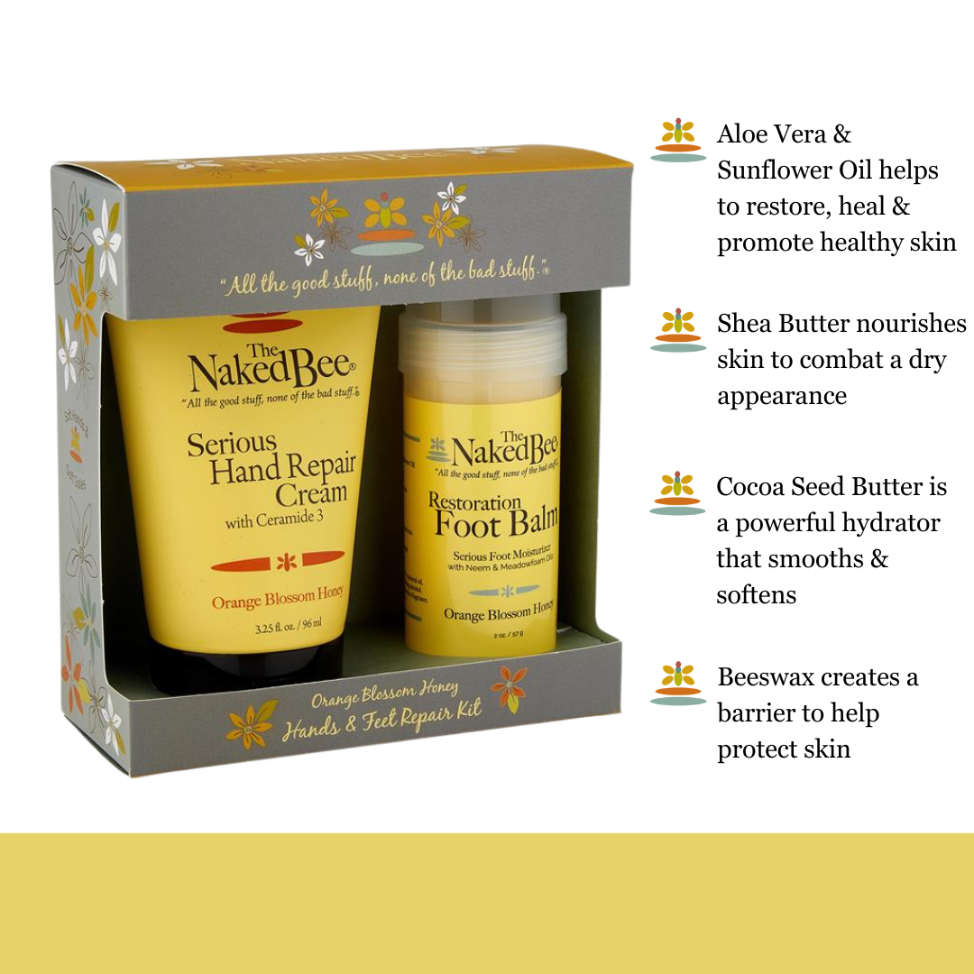 The Naked Bee - Hand & Feet Giftset - Orange Blossom Honey