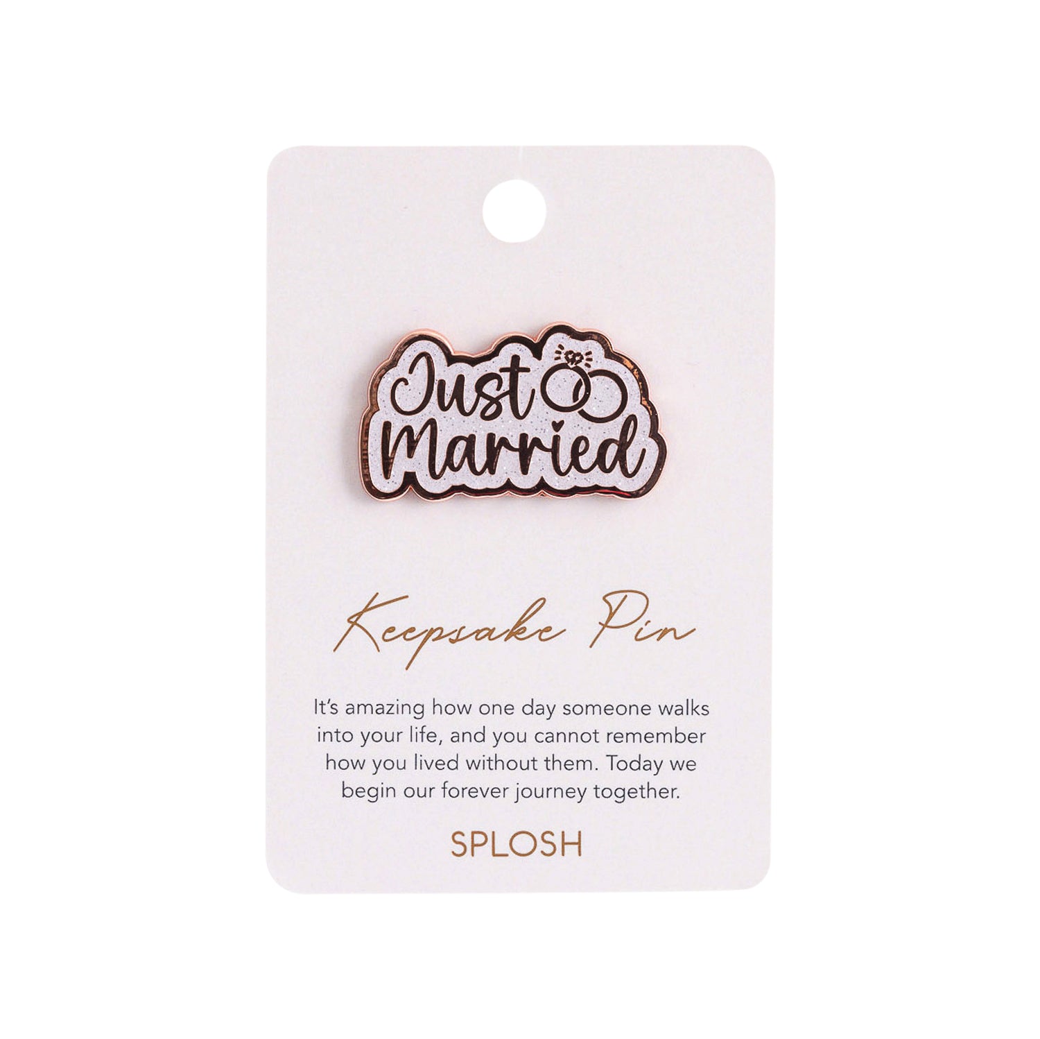 Splosh - Wedding Keepsake Pin - Just Married